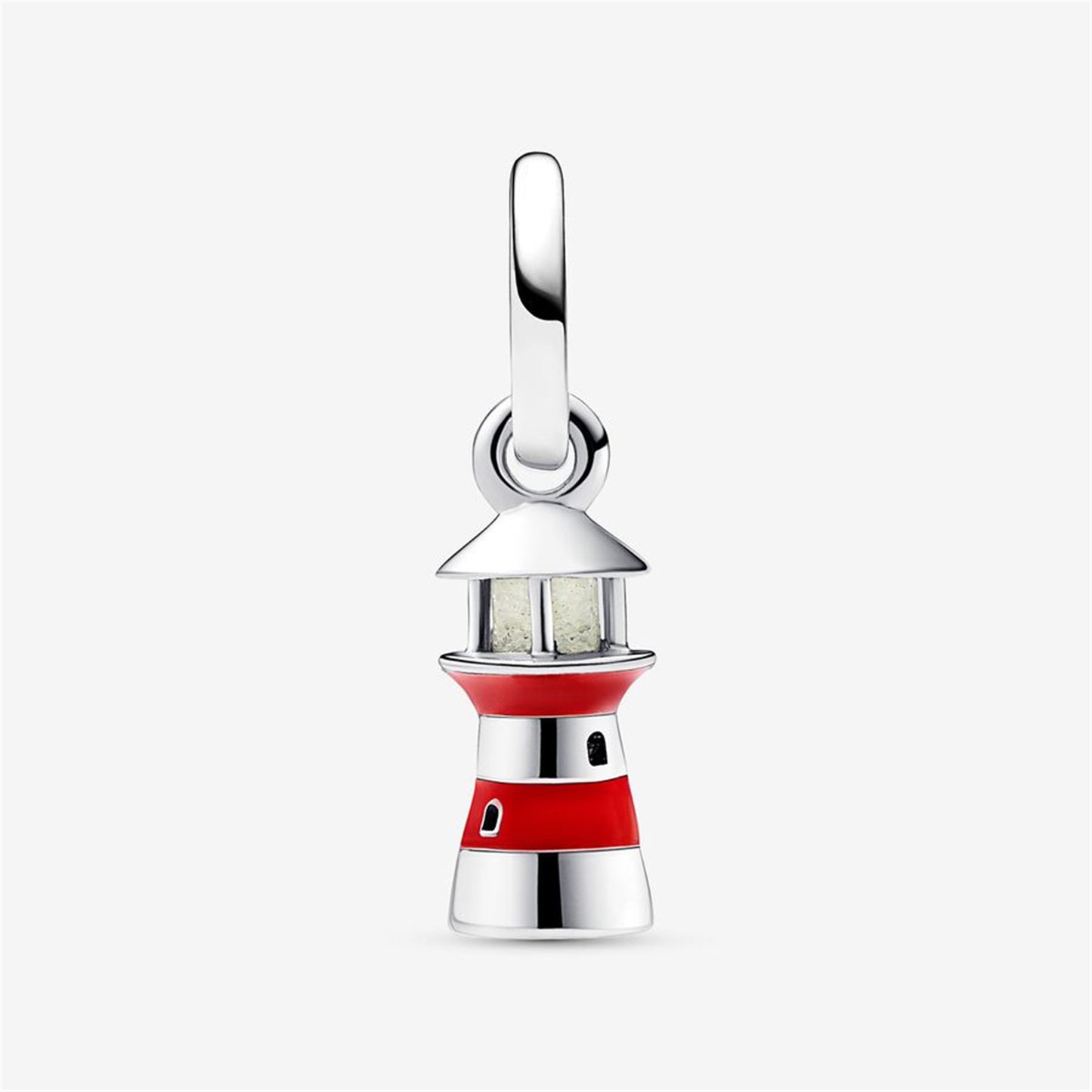 S925 Sterling Silver Glow-in-the-dark Lighthouse Dangle Charm