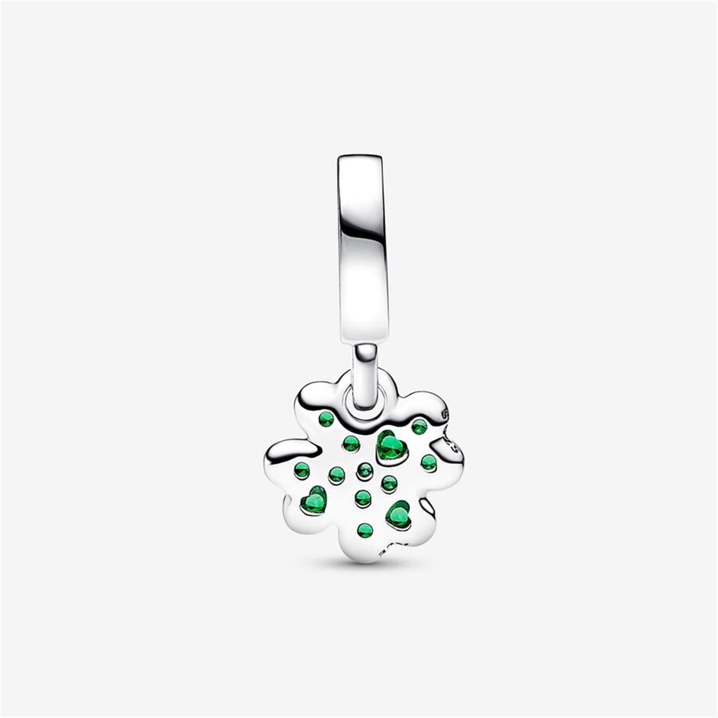 S925 Sterling Silver Four Leaf Clover Dangle Charm