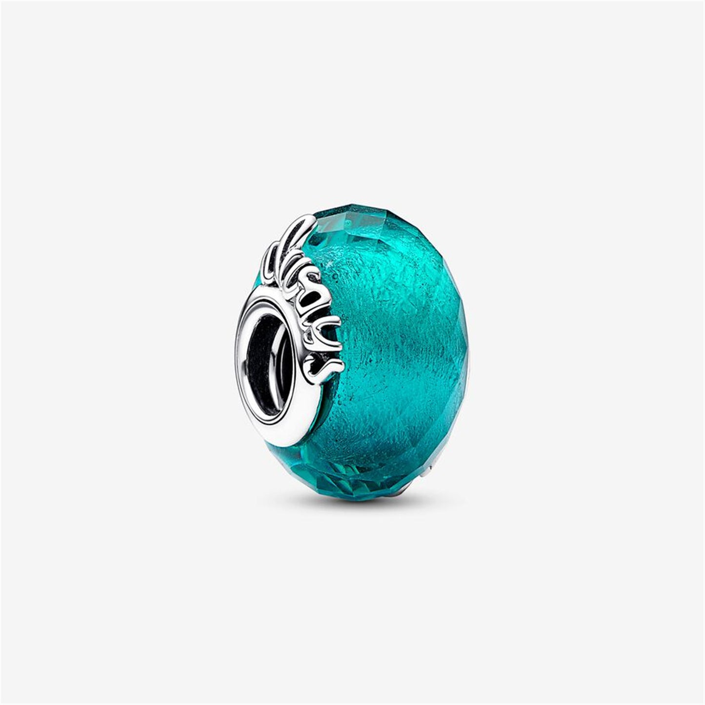 S925 Sterling Silver Faceted Murano Glass Friendship Charm