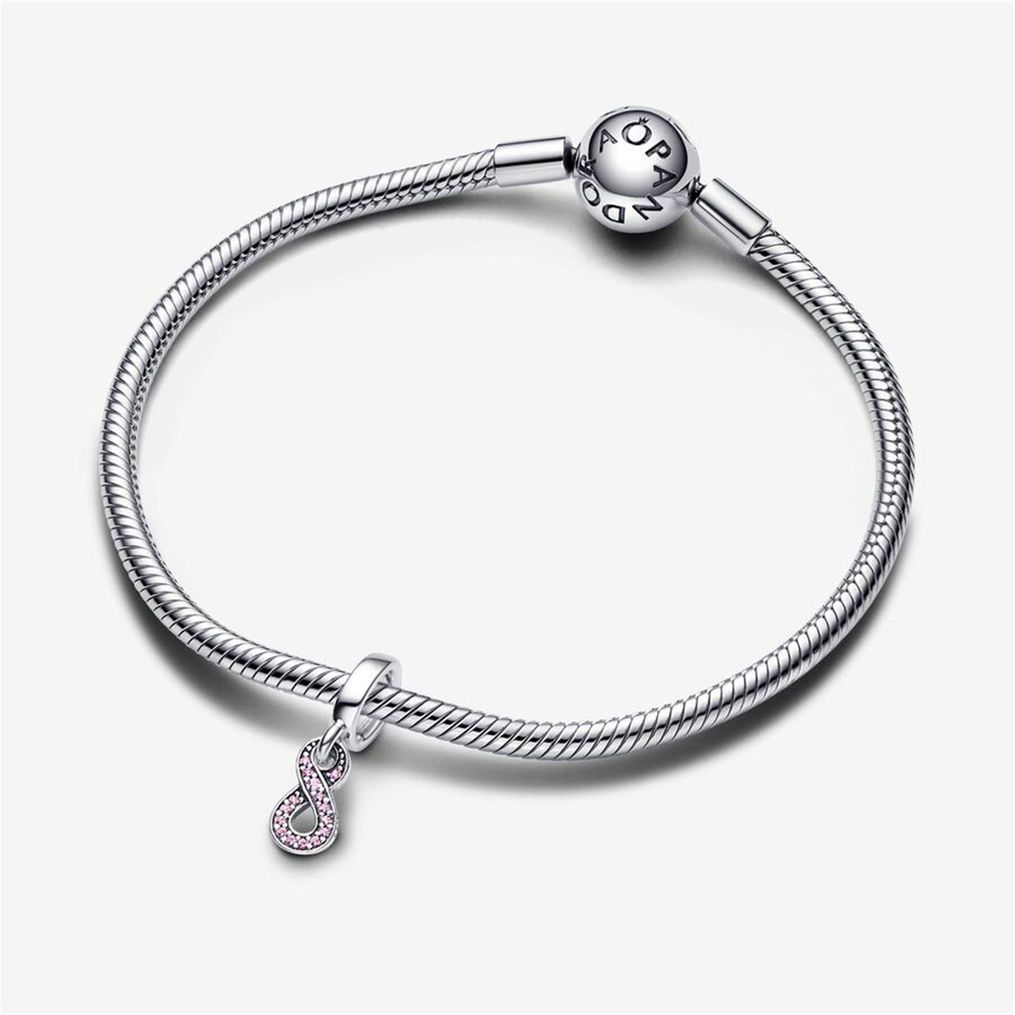 S925 Sterling Silver Sparkling Infinity Dangle Charm