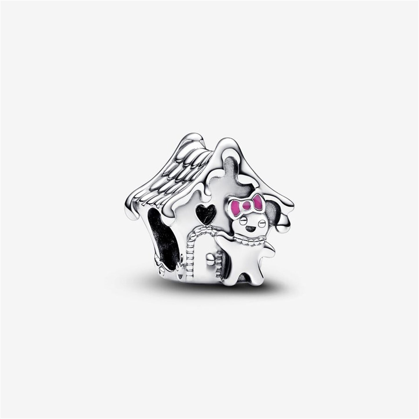 S925 Sterling Silver Gingerbread House Charm