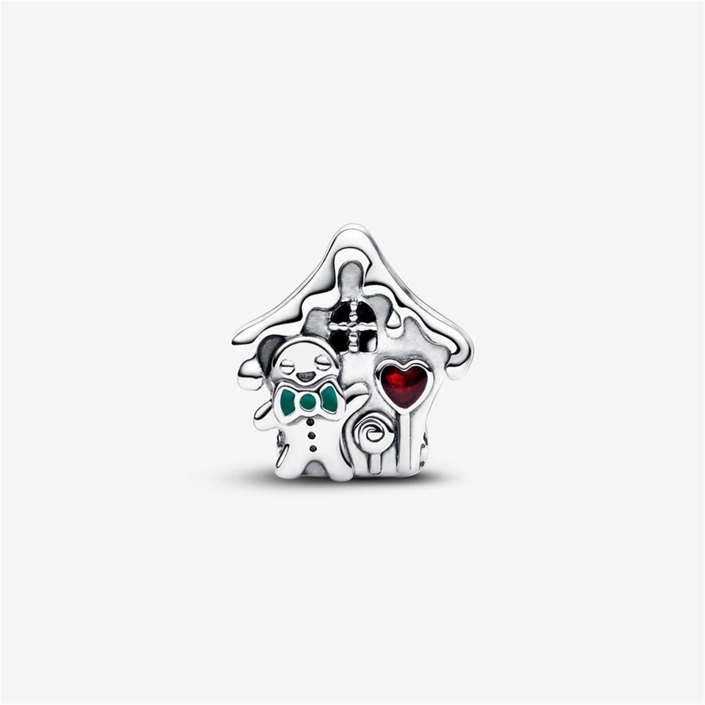 S925 Sterling Silver Gingerbread House Charm