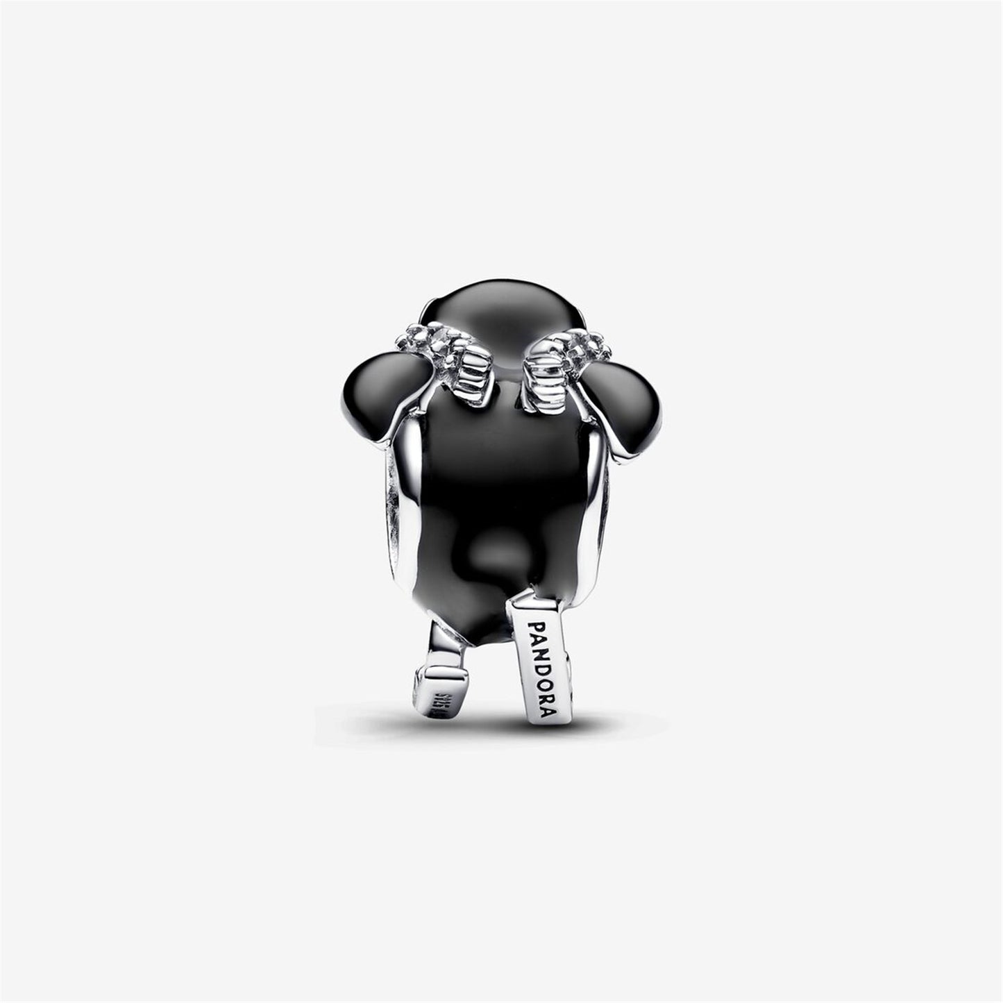 S925 Sterling Silver Skiing Penguin Charm