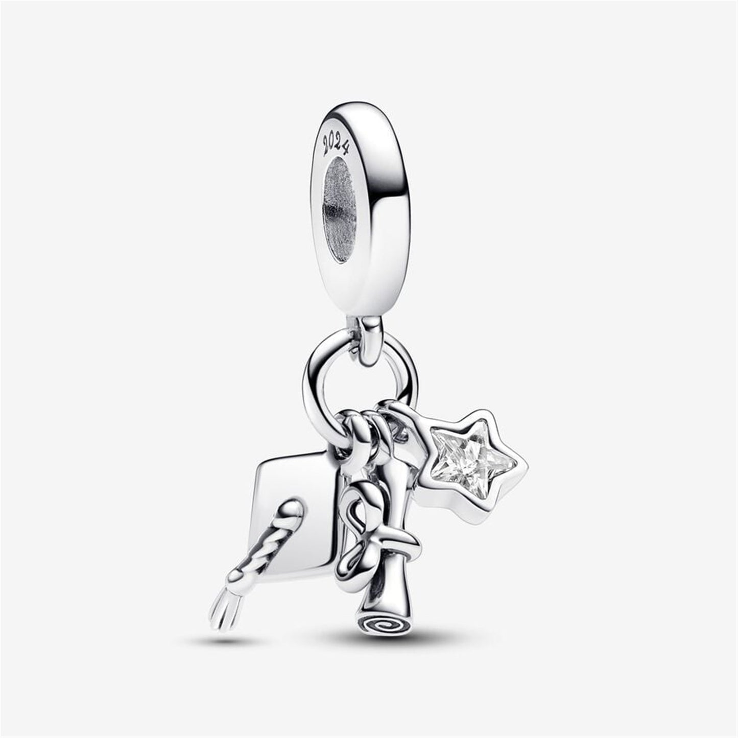 S925 sterling silver Graduation Triple Dangle Charm