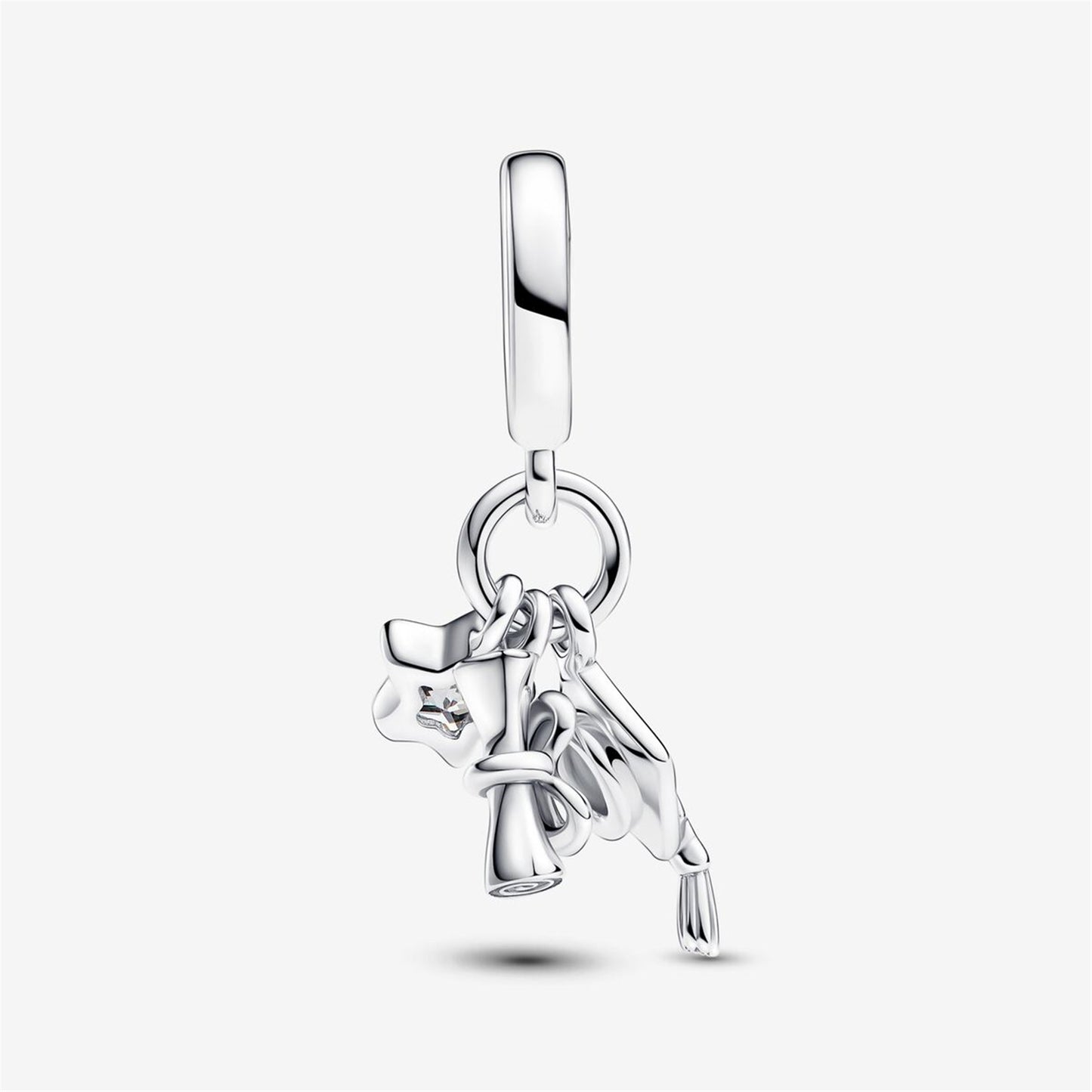 S925 sterling silver Graduation Triple Dangle Charm