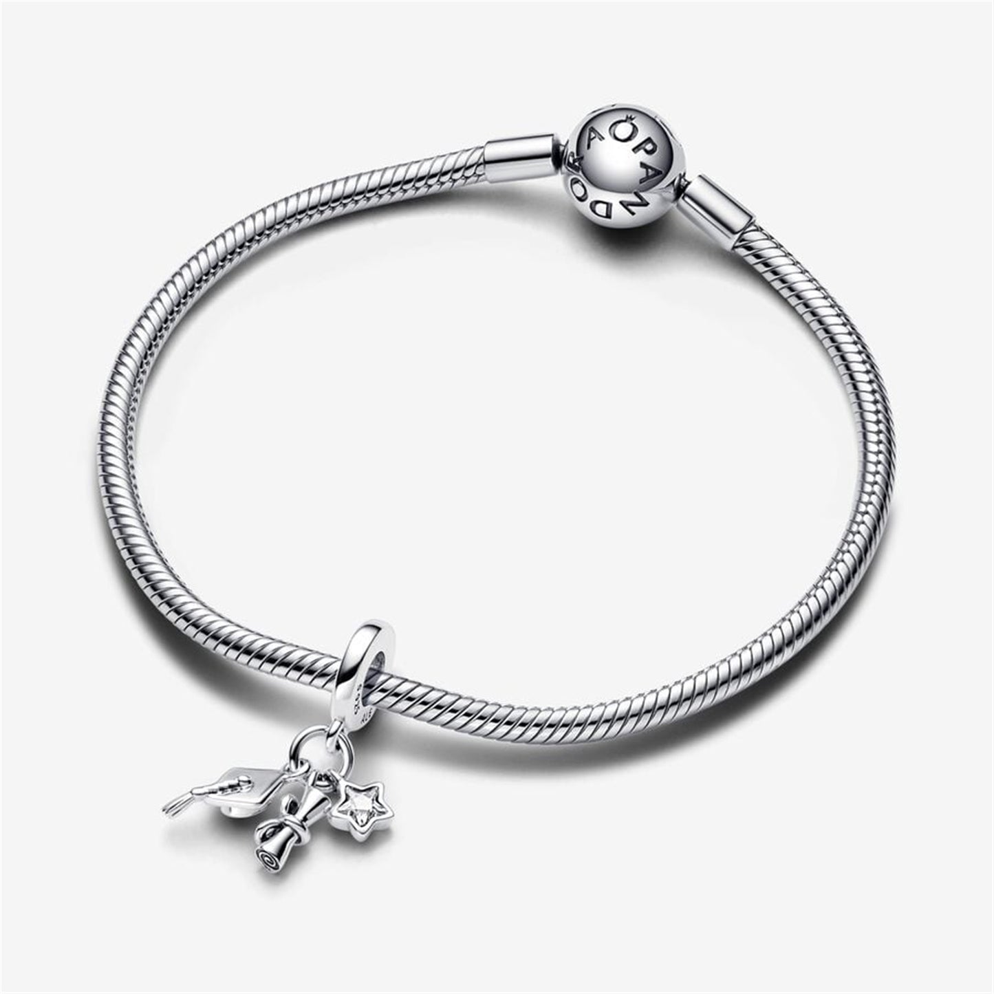S925 sterling silver Graduation Triple Dangle Charm