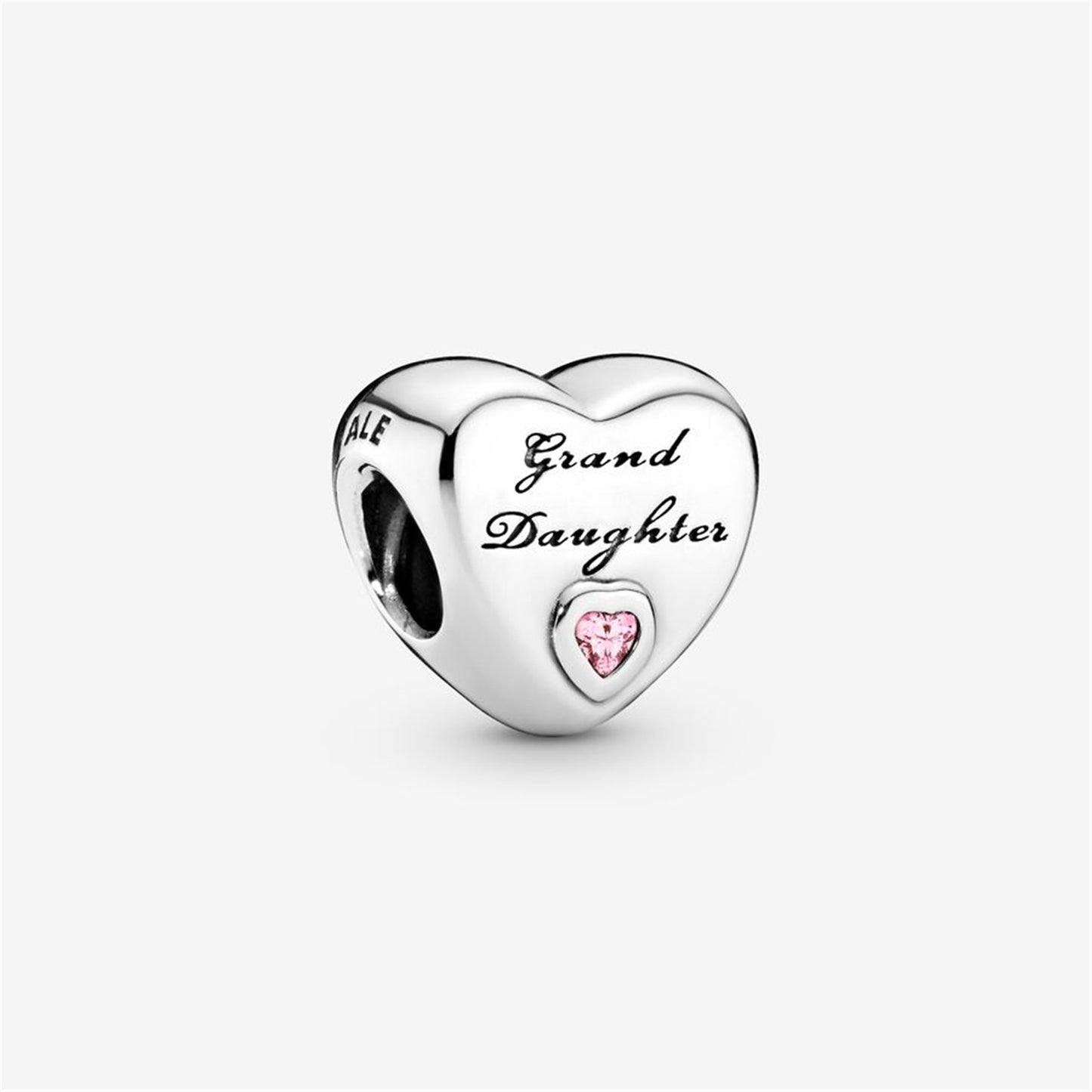 S925 Sterling Silver Granddaughter Heart Charm
