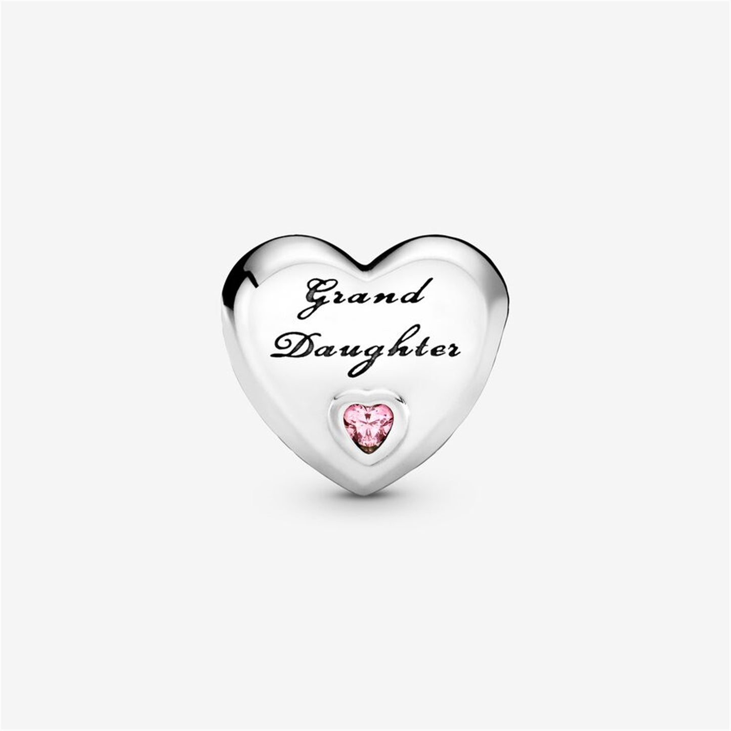 S925 Sterling Silver Granddaughter Heart Charm