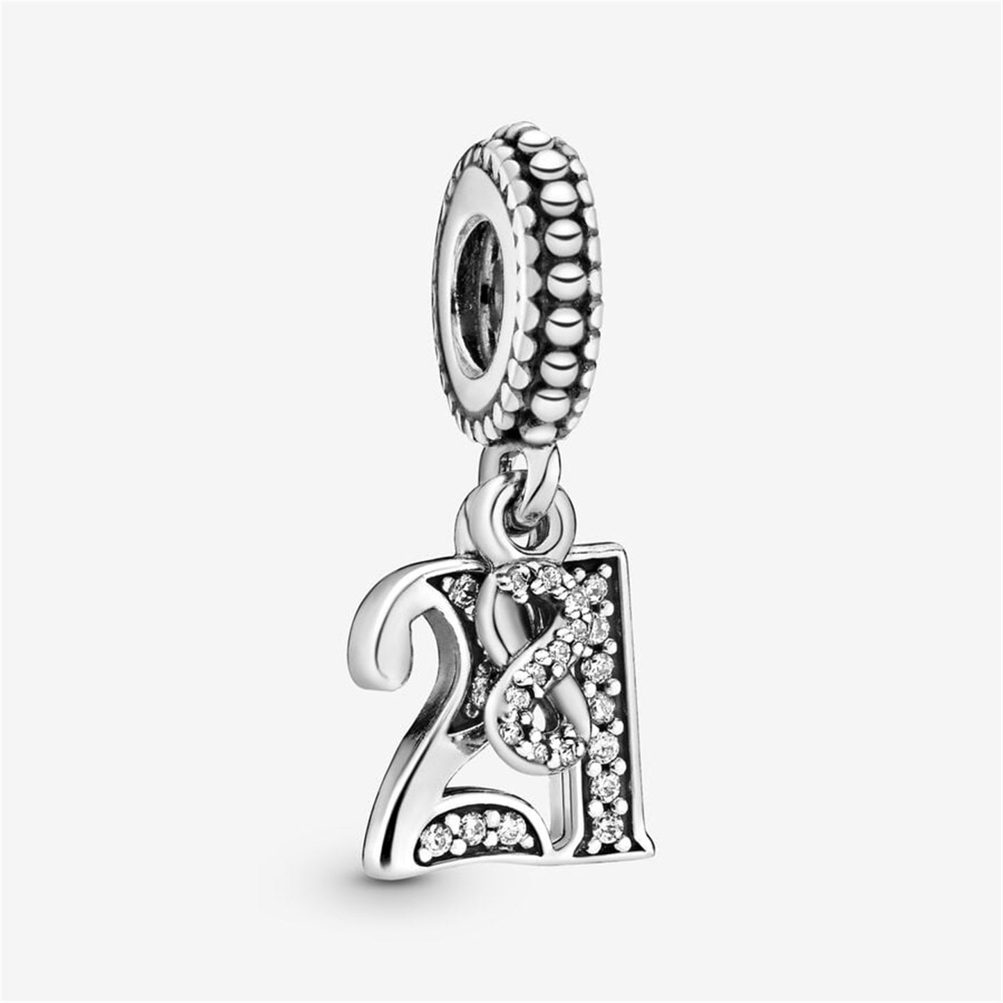S925 Sterling Silver 21st Celebration Dangle Charm