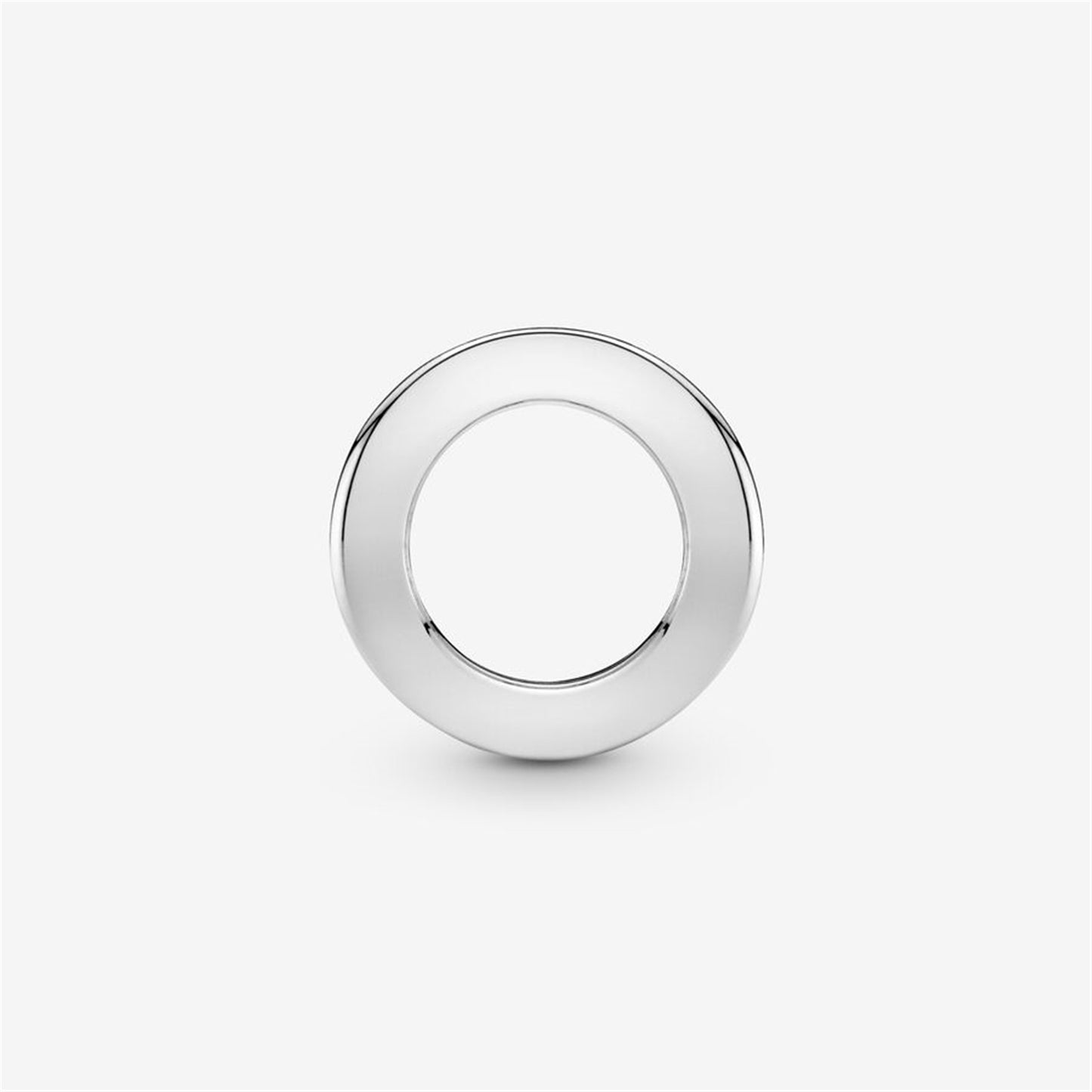 S925 Sterling Silver Logo Circle Clip Charm