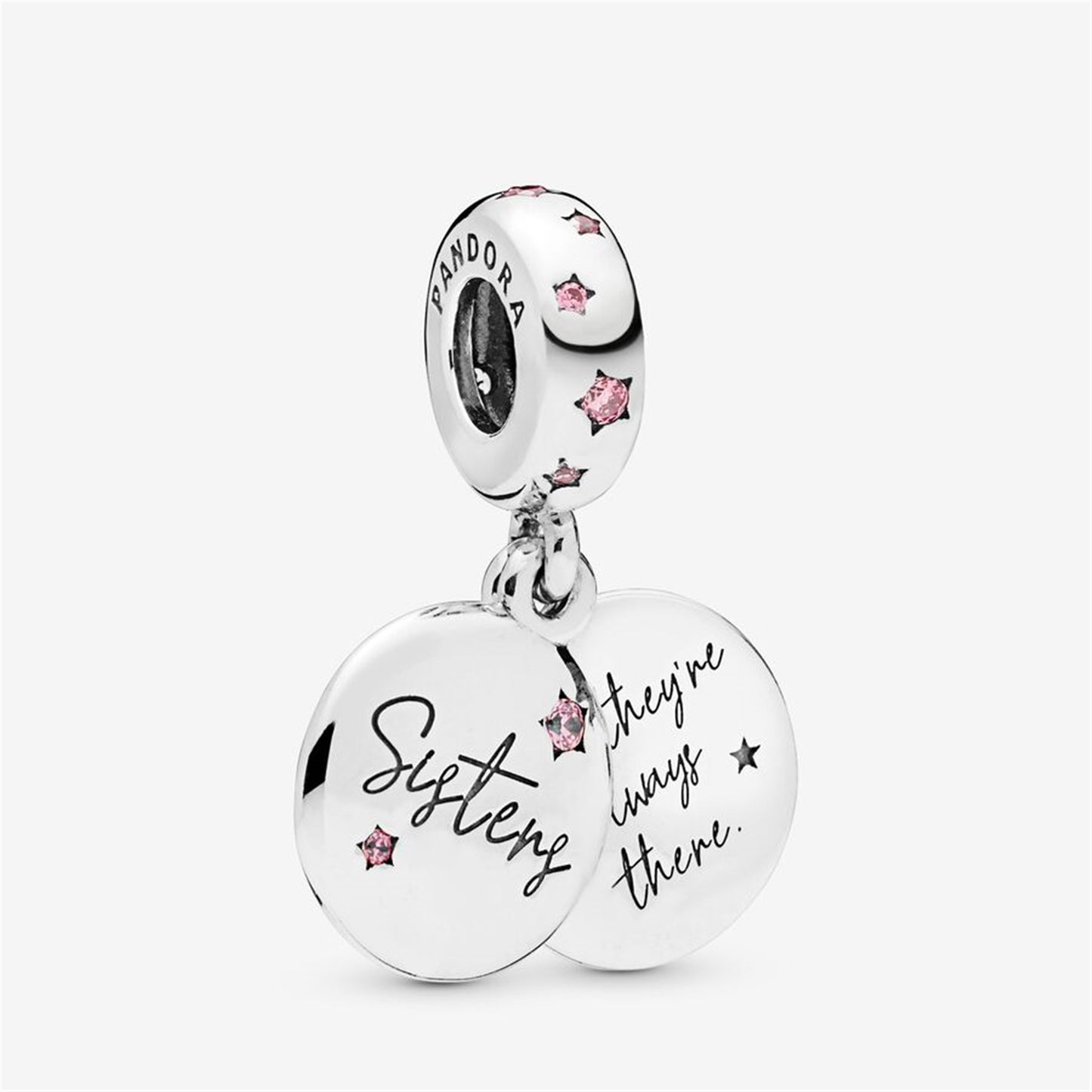 S925 Sterling Silver Forever Sisters Dangle Charm