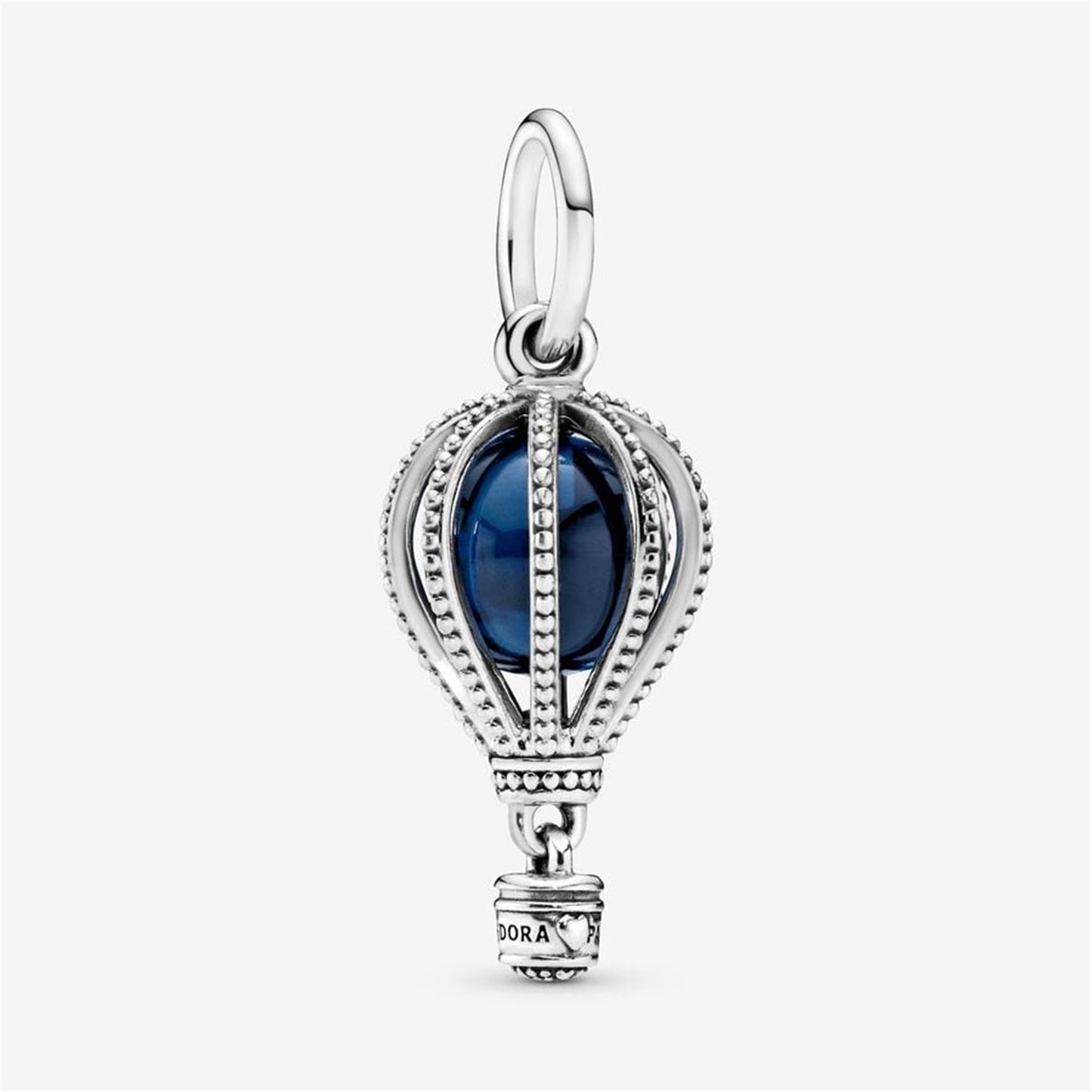 S925 Sterling Silver Blue Hot Air Balloon Travel Charm