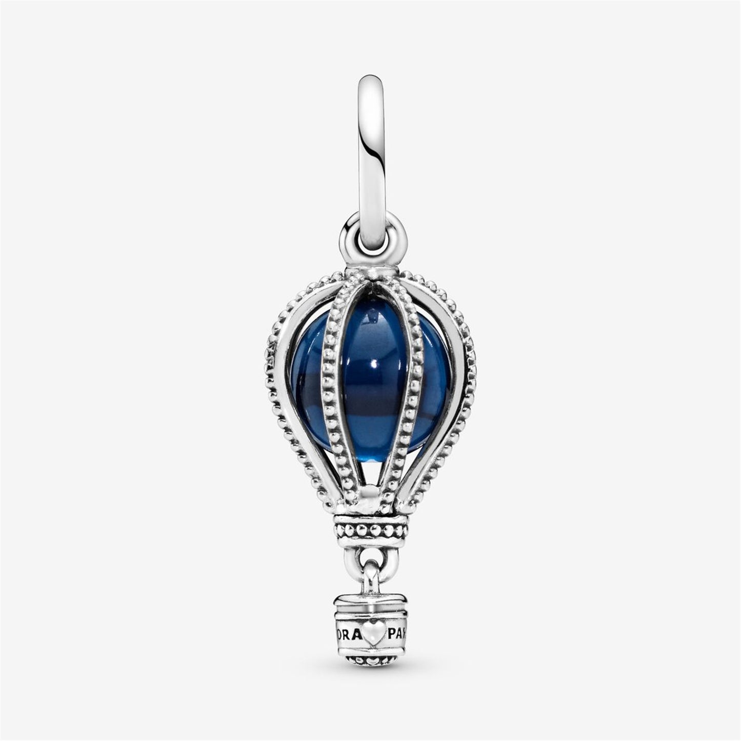 S925 Sterling Silver Blue Hot Air Balloon Travel Charm