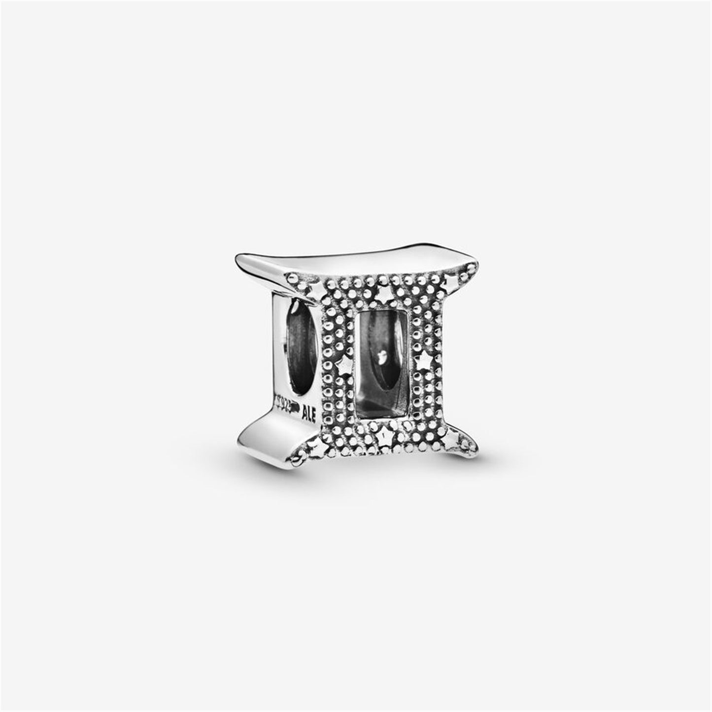 S925 Sterling Silver Sparkling Gemini Zodiac Charm