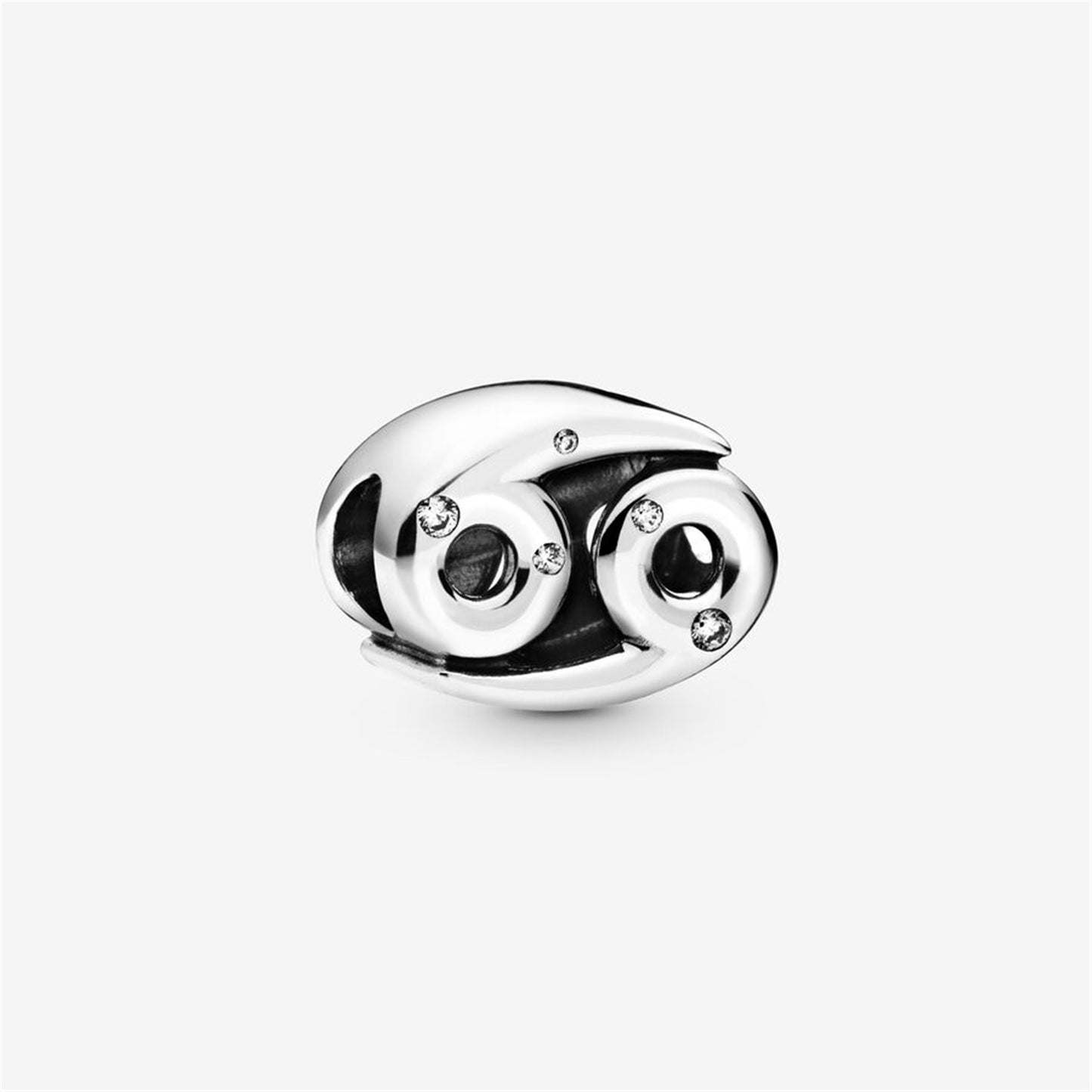 S925 Sterling Silver Sparkling Cancer Zodiac Charm