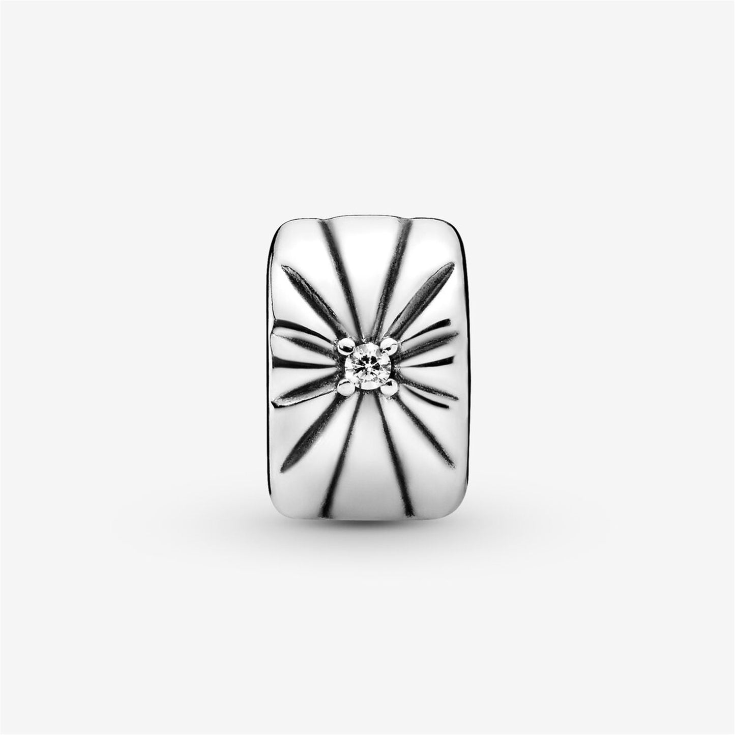 S925 sterling silver Sparkling Sunburst Clip Charm