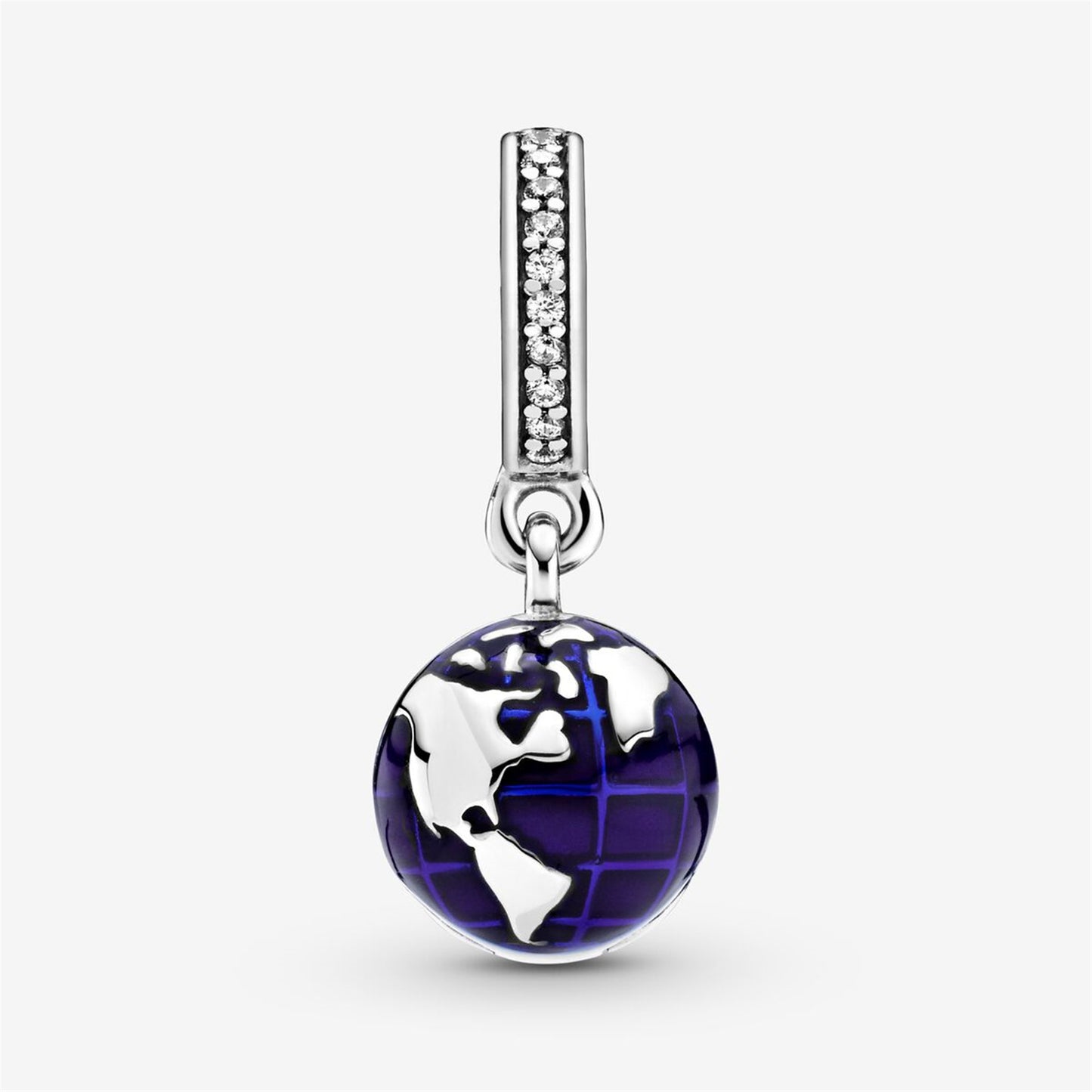 S925 Sterling Silver Blue Planet Dangle Charm