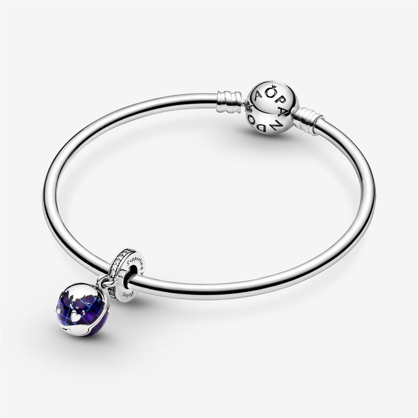 S925 Sterling Silver Blue Planet Dangle Charm
