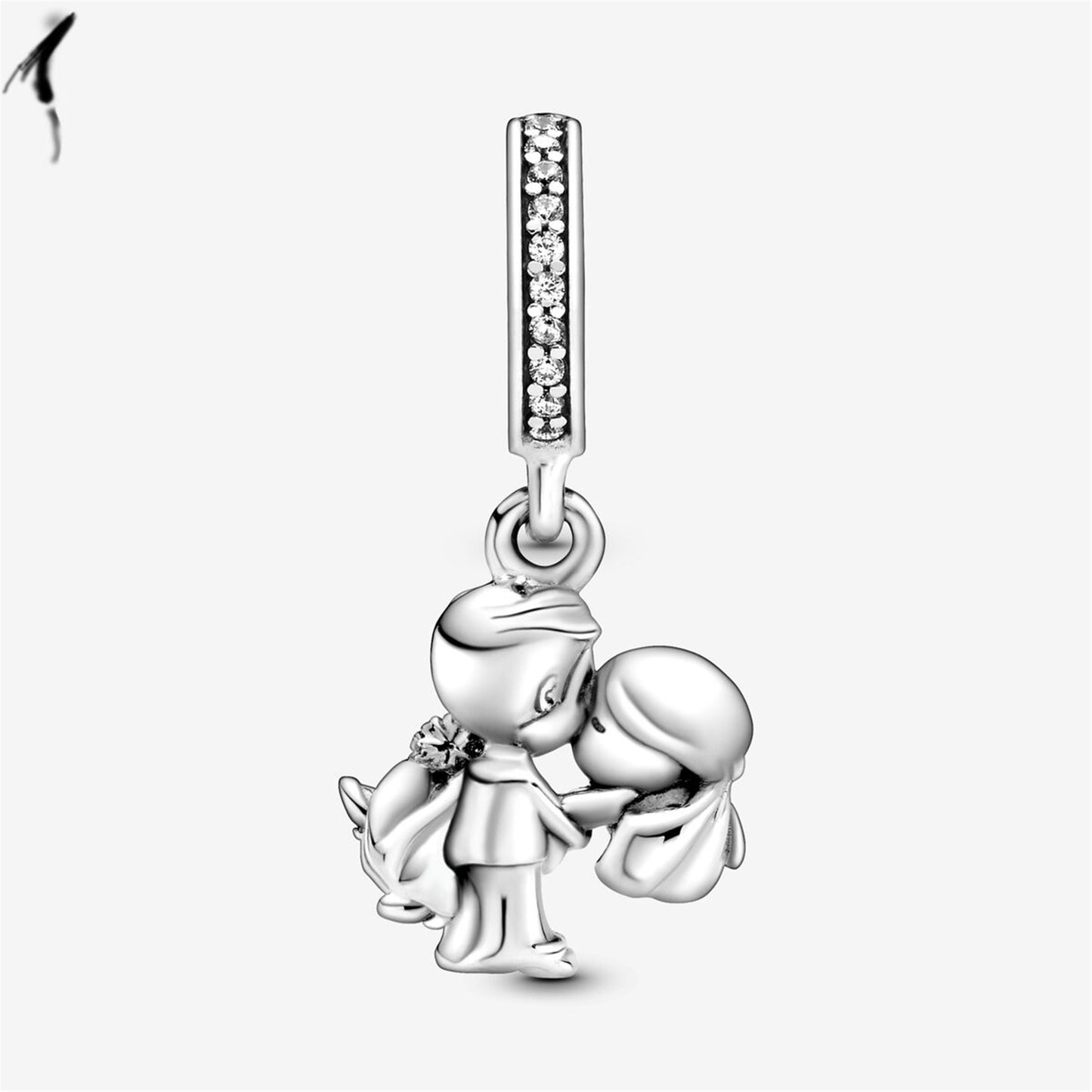 S925 Sterling Silver Married Couple Dangle Charm