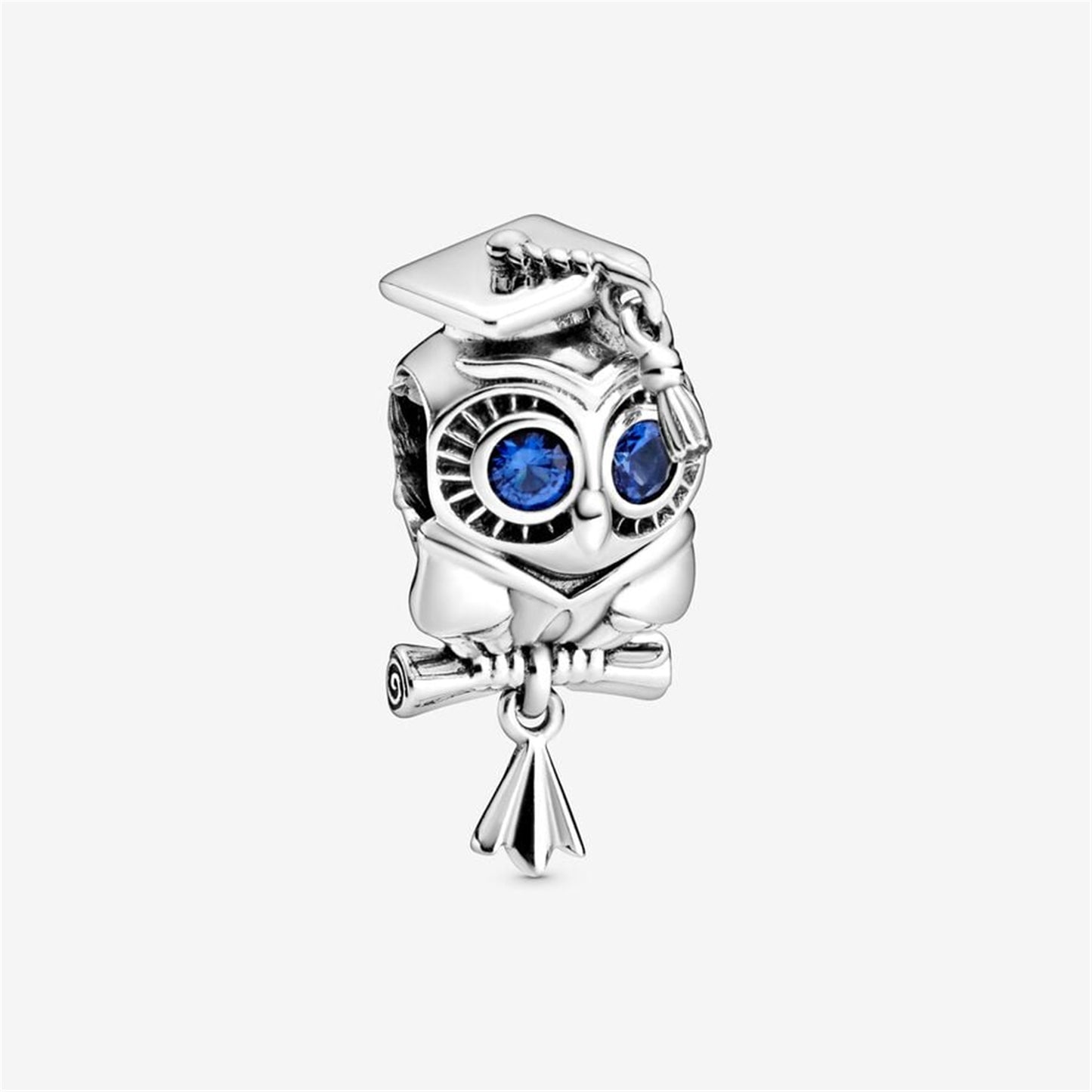S925 sterling silver Wise Owl Graduation Charm