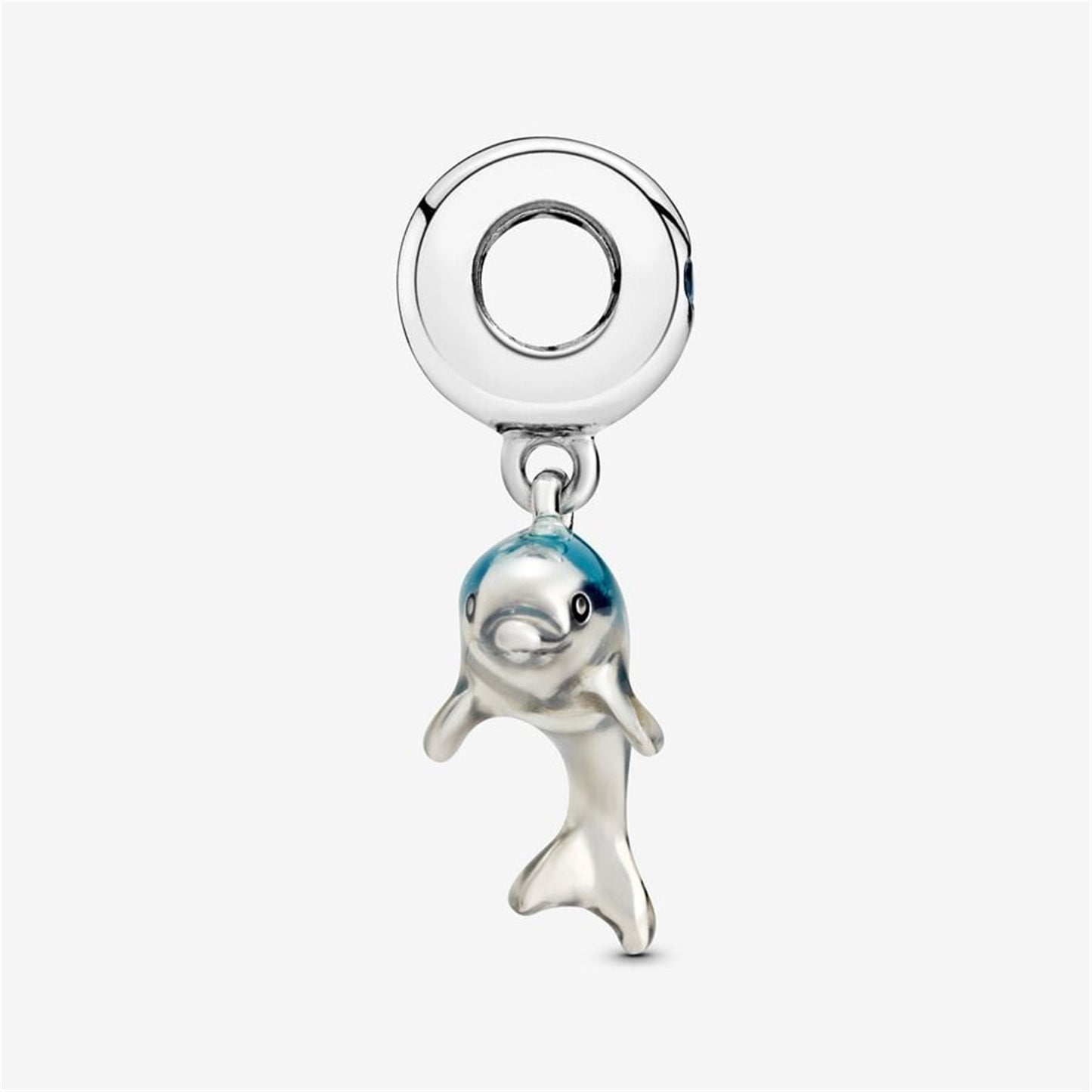 S925 Sterling Silver Shimmering Dolphin Dangle Charm
