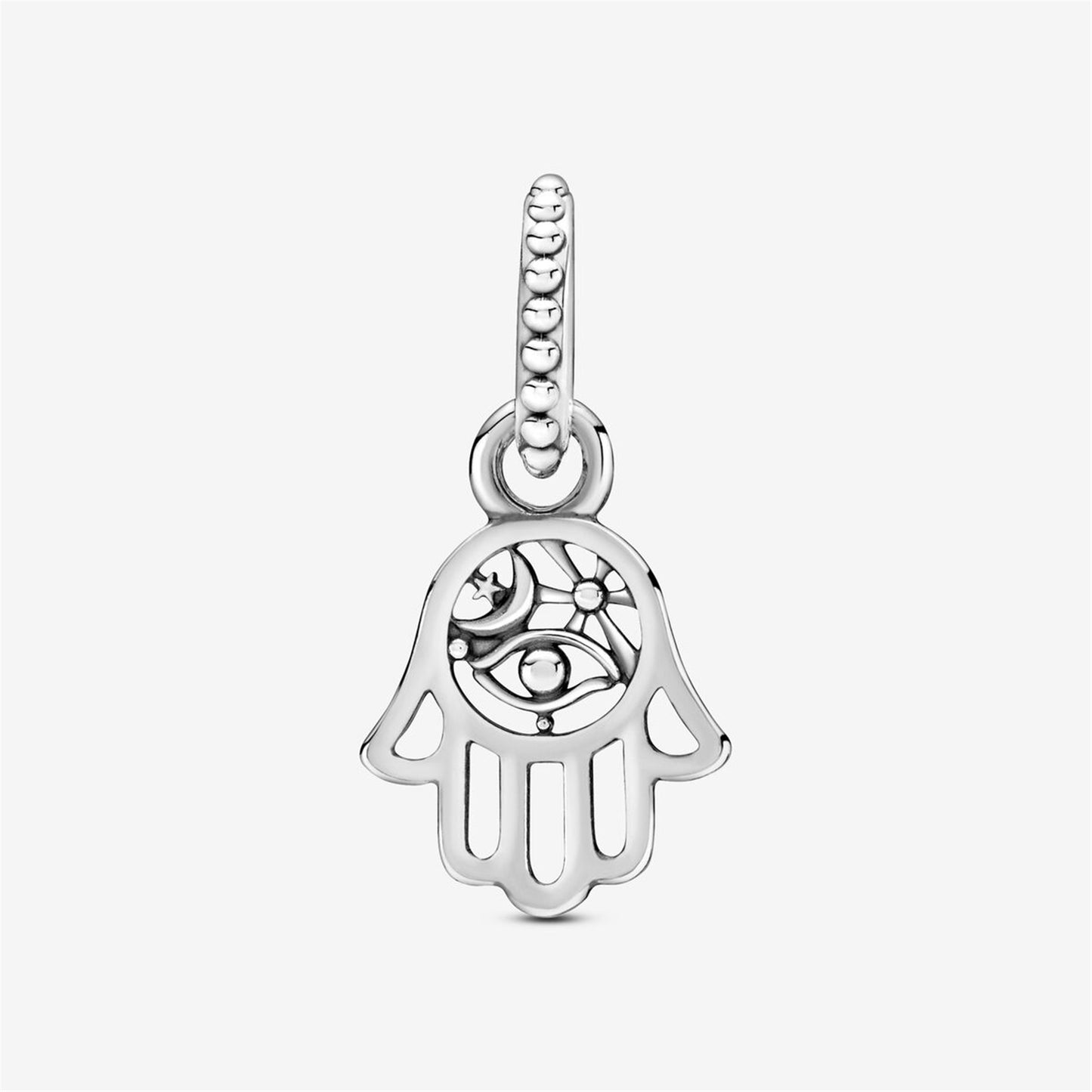 S925 sterling silver Protective Hamsa Hand Dangle Charm