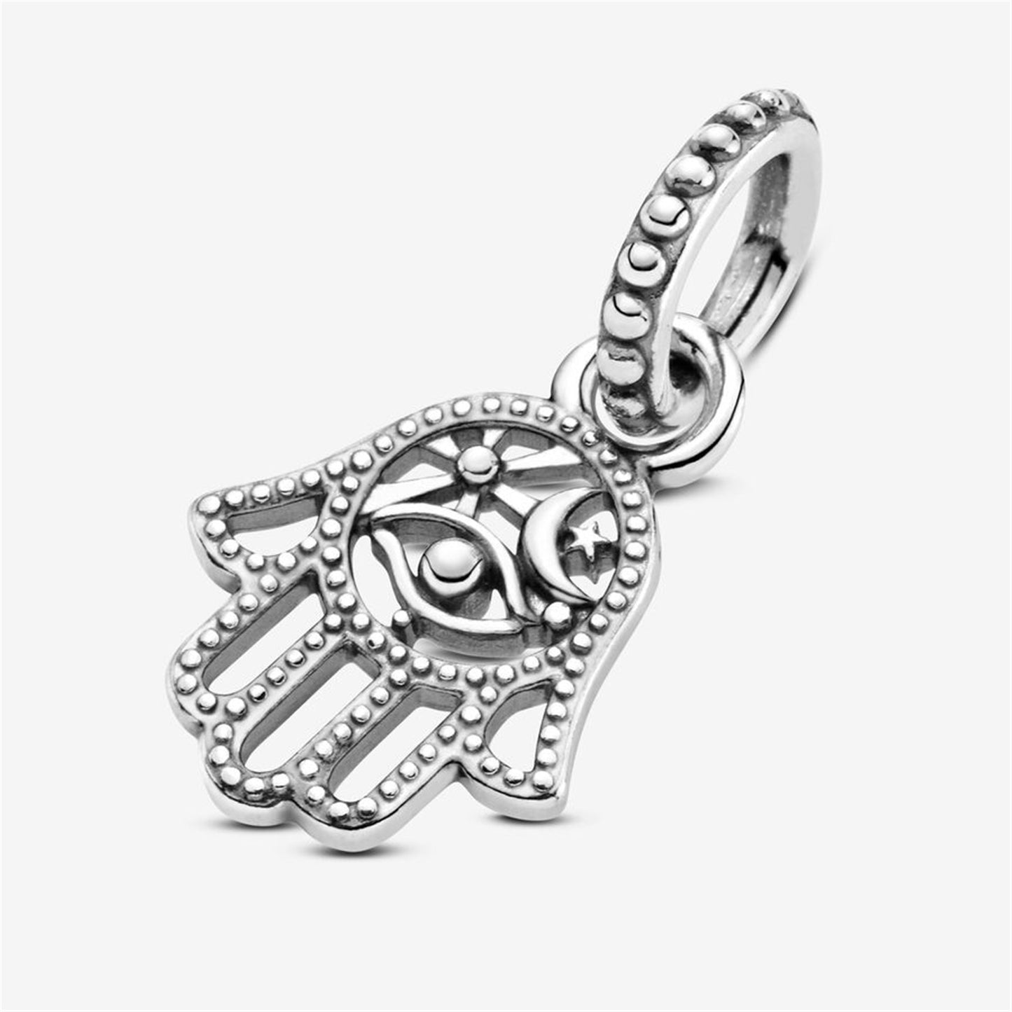 S925 sterling silver Protective Hamsa Hand Dangle Charm