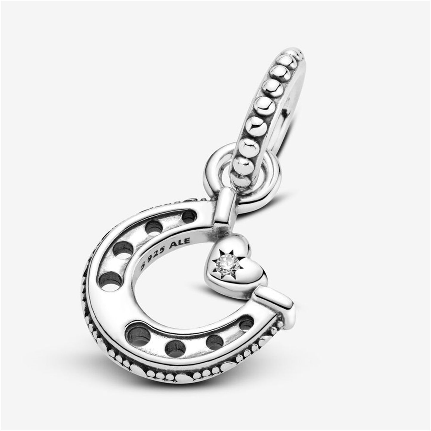 S925 Sterling Silver Good Luck Horseshoe Dangle Charm
