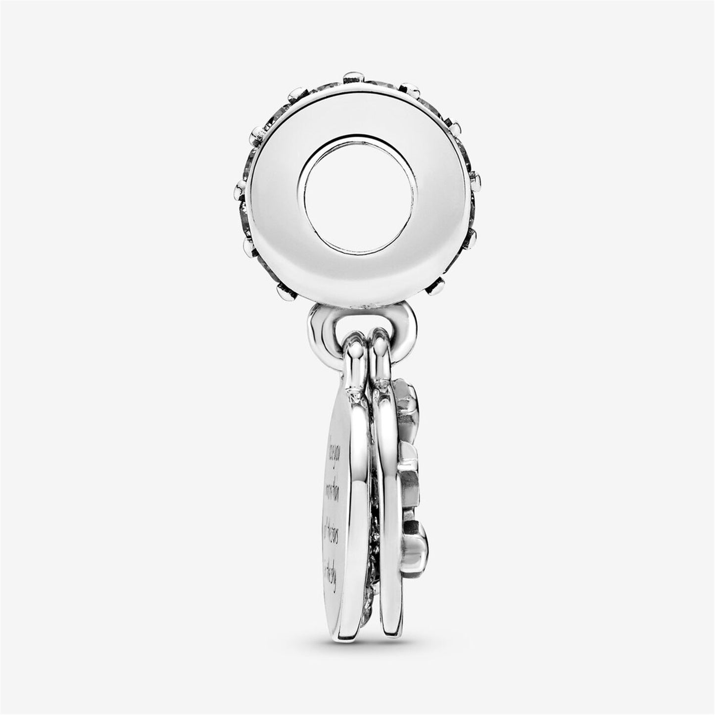 S925 Sterling Silver Blue Night Sky Crescent Moon & Stars Dangle Charm