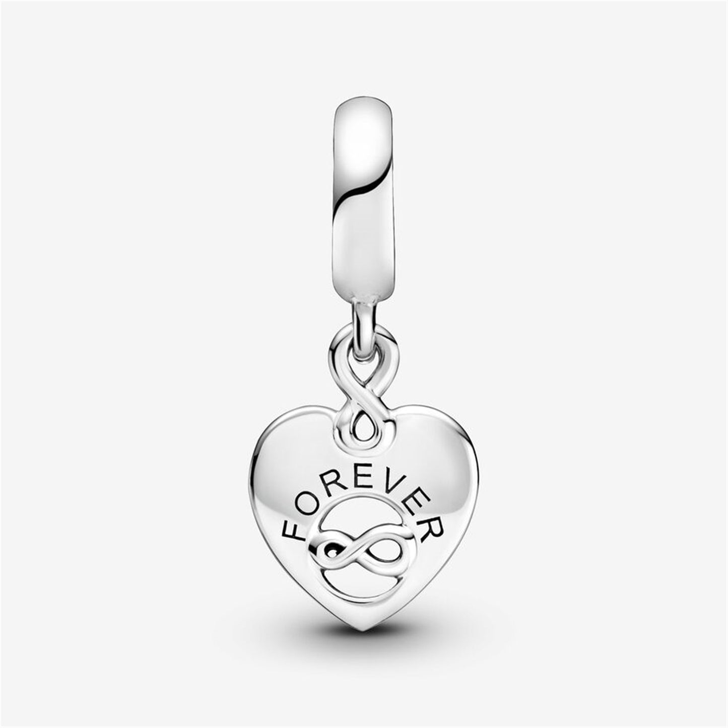 S925 Sterling Silver Friends Forever Heart Dangle Charm