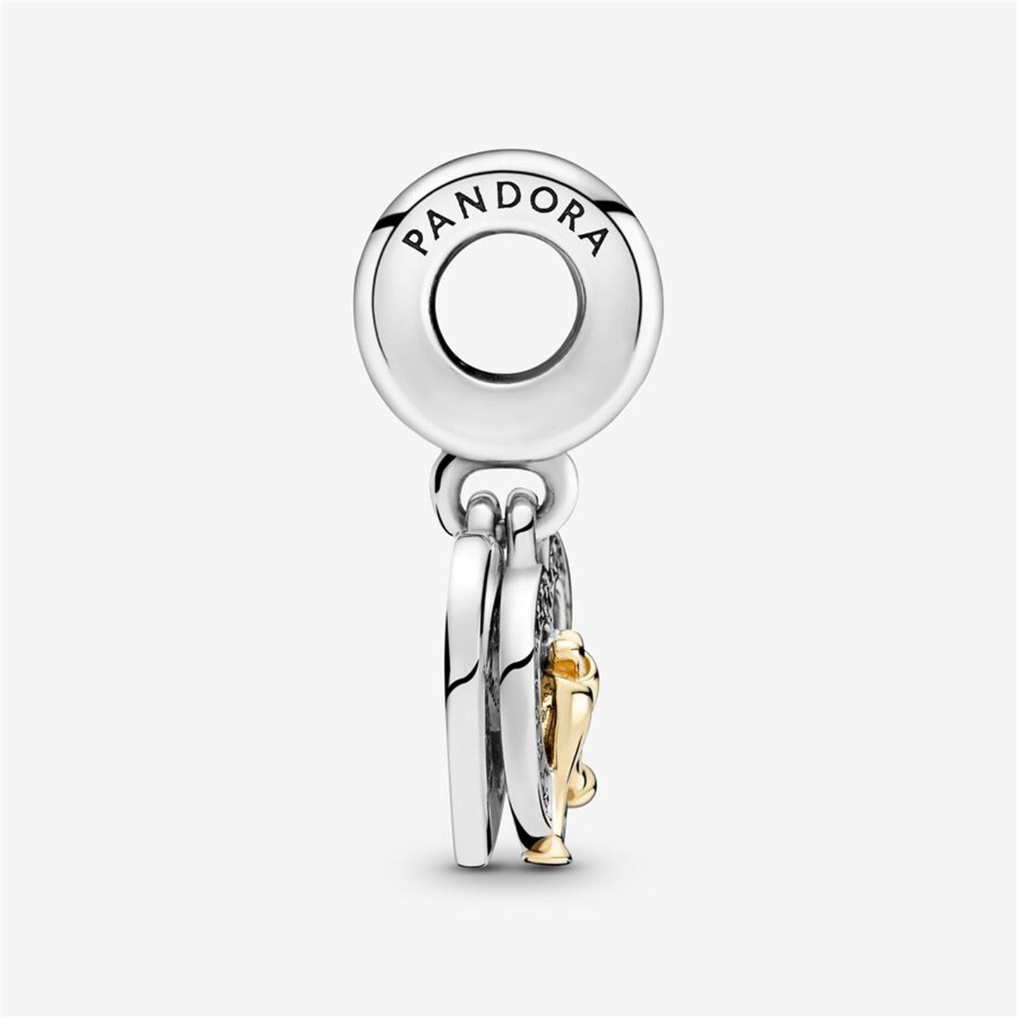 S925 Sterling Silver 14k Gold Two-tone Happy Anniversary Dangle Charm