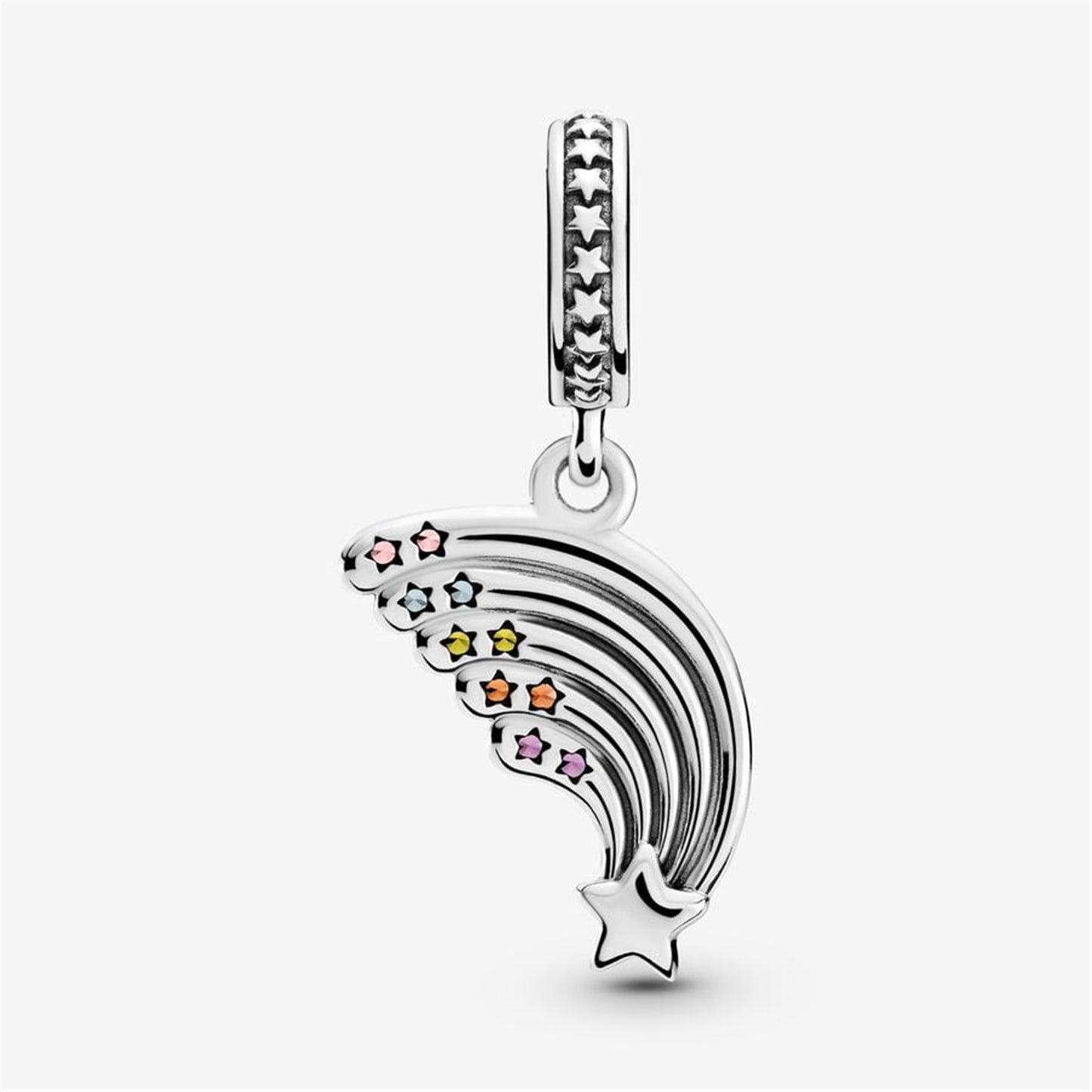 S925 Sterling Silver Colourful Rainbow Dangle Charm