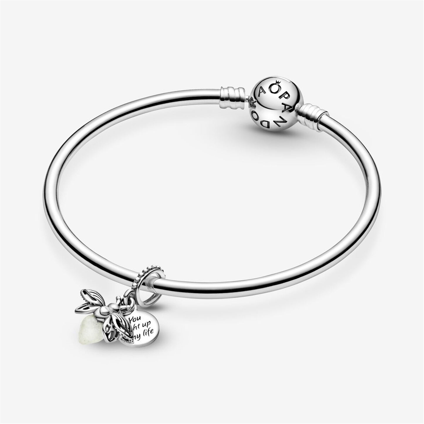 S925 sterling silver Glow-in-the-dark Firefly Dangle Charm