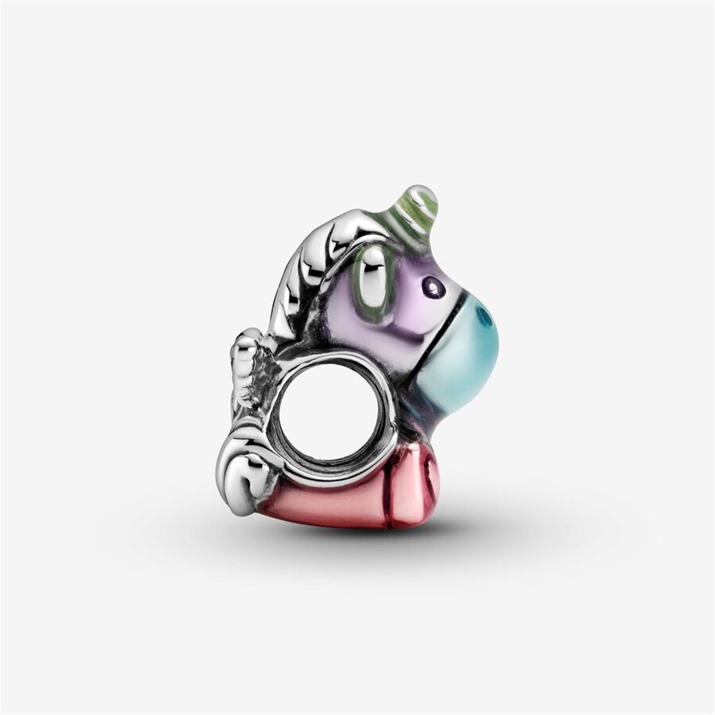 S925 Sterling Silver Colourful Rainbow Bruno the Unicorn Charm