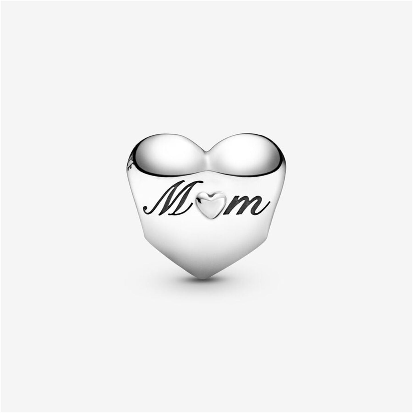 S925 Sterling Silver Mum Heart & Clover Charm