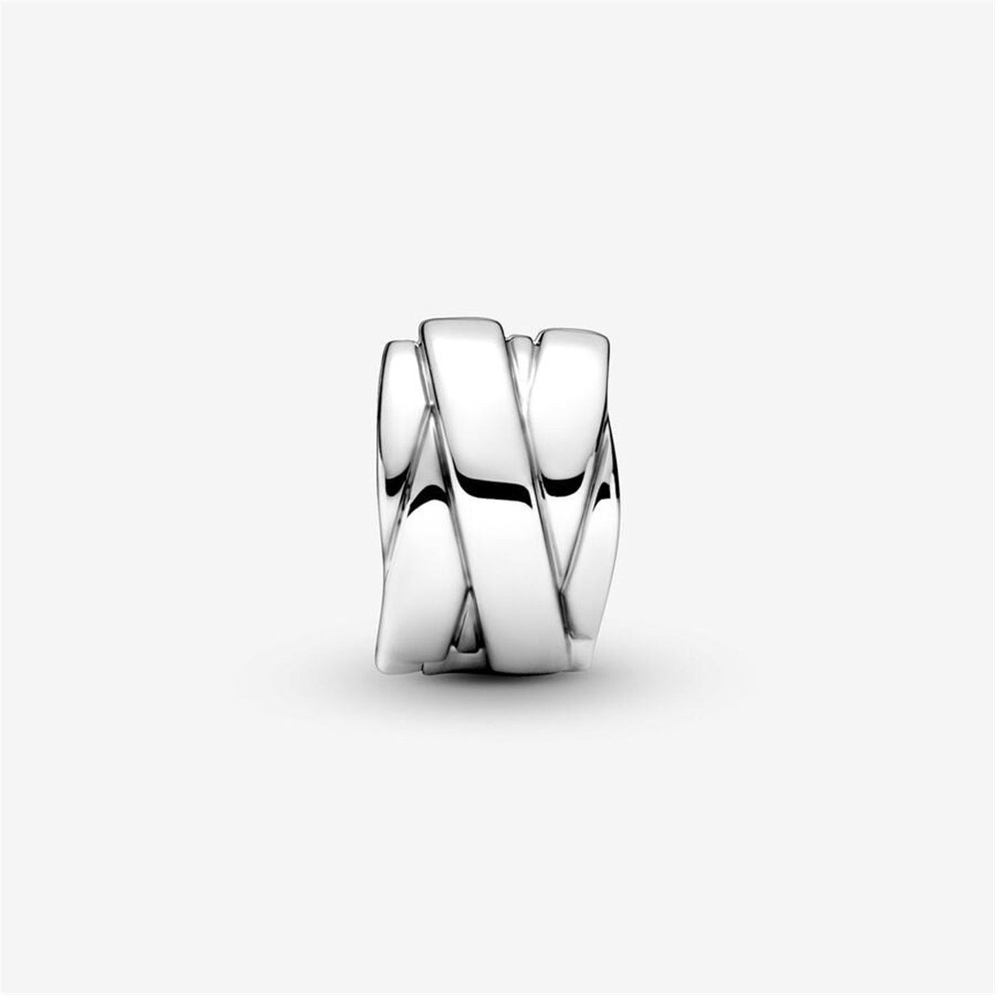 S925 sterling silver Polished Ribbons Clip Charm