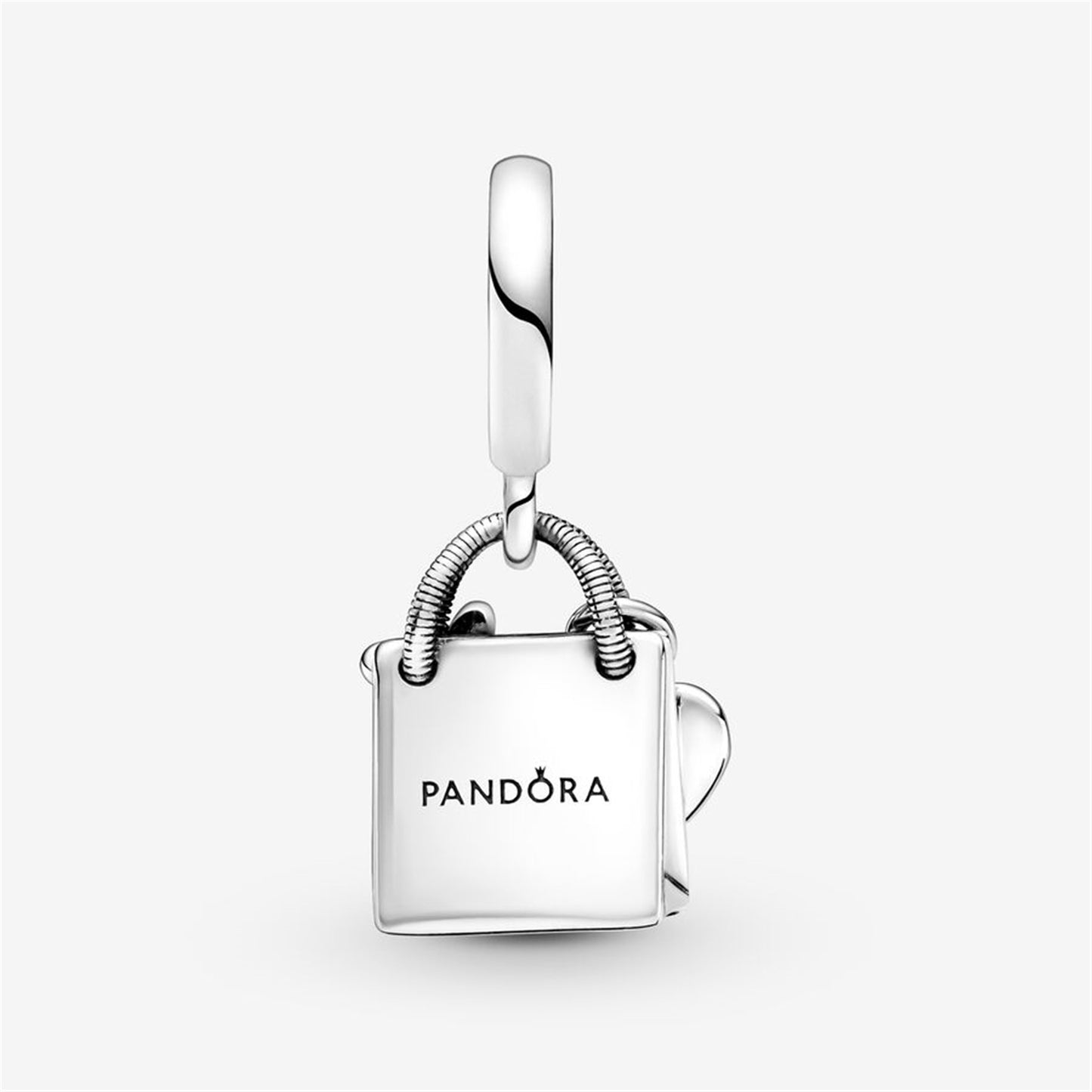 S925 Sterling Silver Shopping Bag Dangle Charm