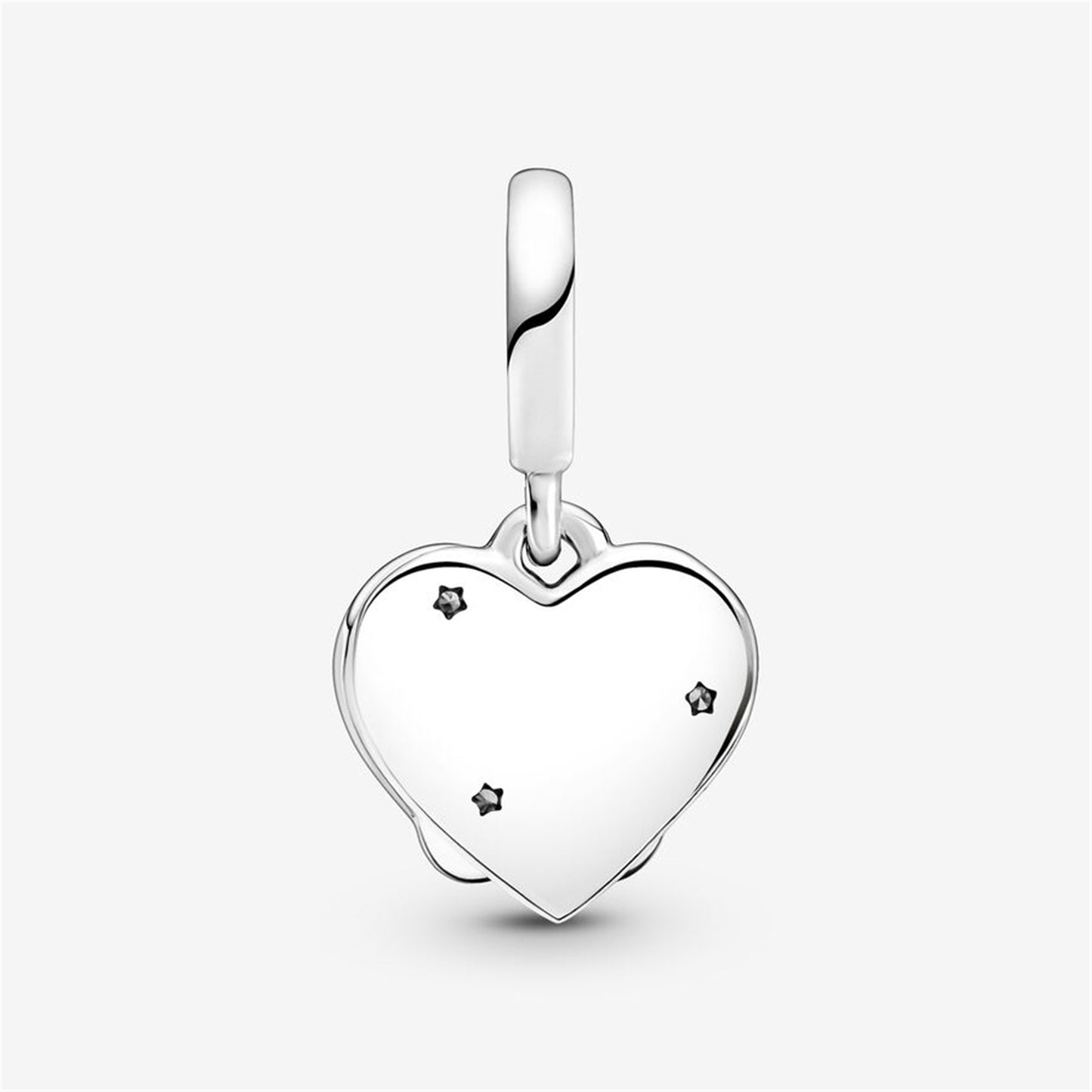 S925 Sterling Silver Cats & Hearts Dangle Charm