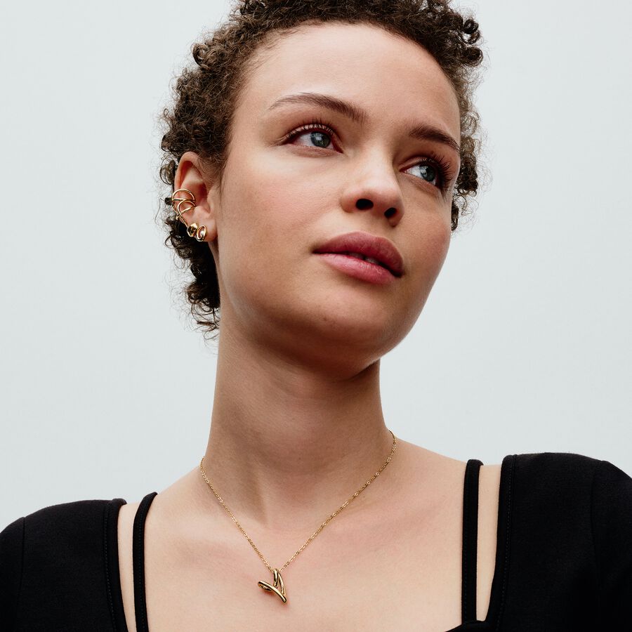 S925 Sterling Silver Organically Shaped Heart Pendant Necklace