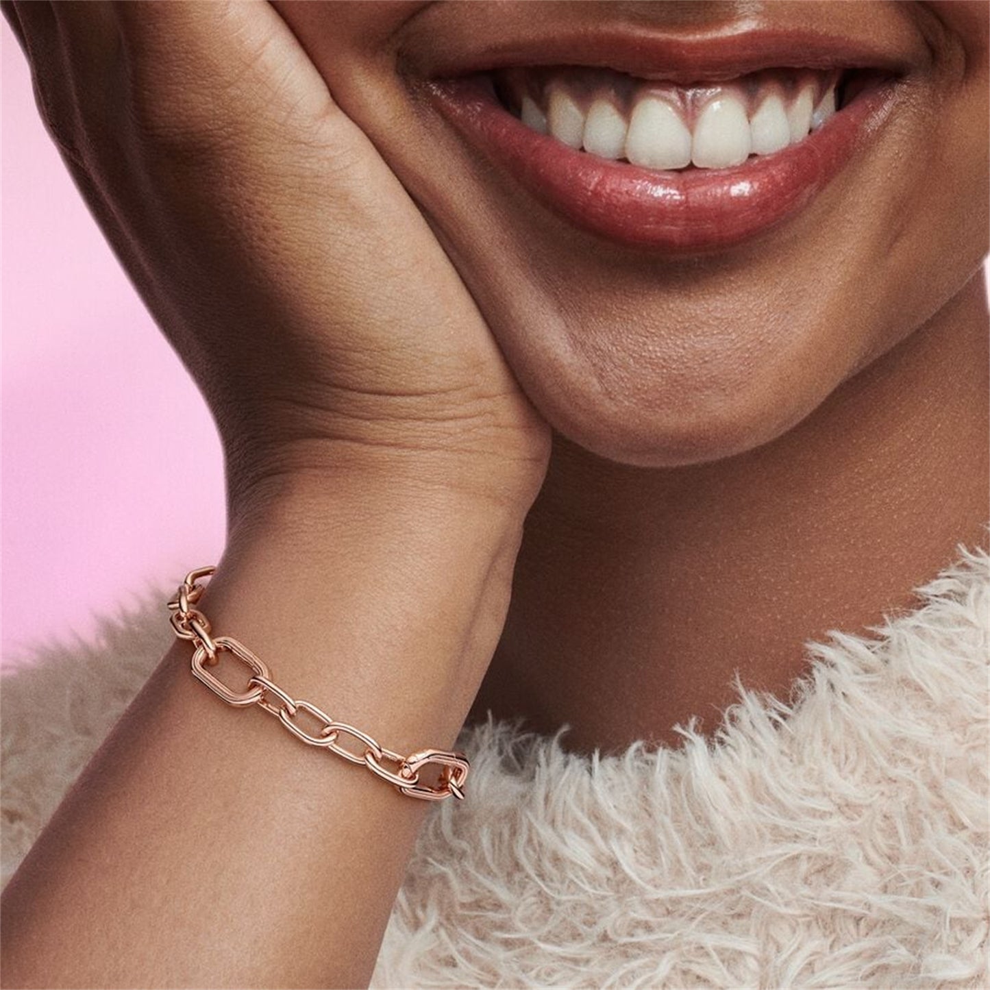 S925 Sterling Silver ME Small-Link Chain Bracelet