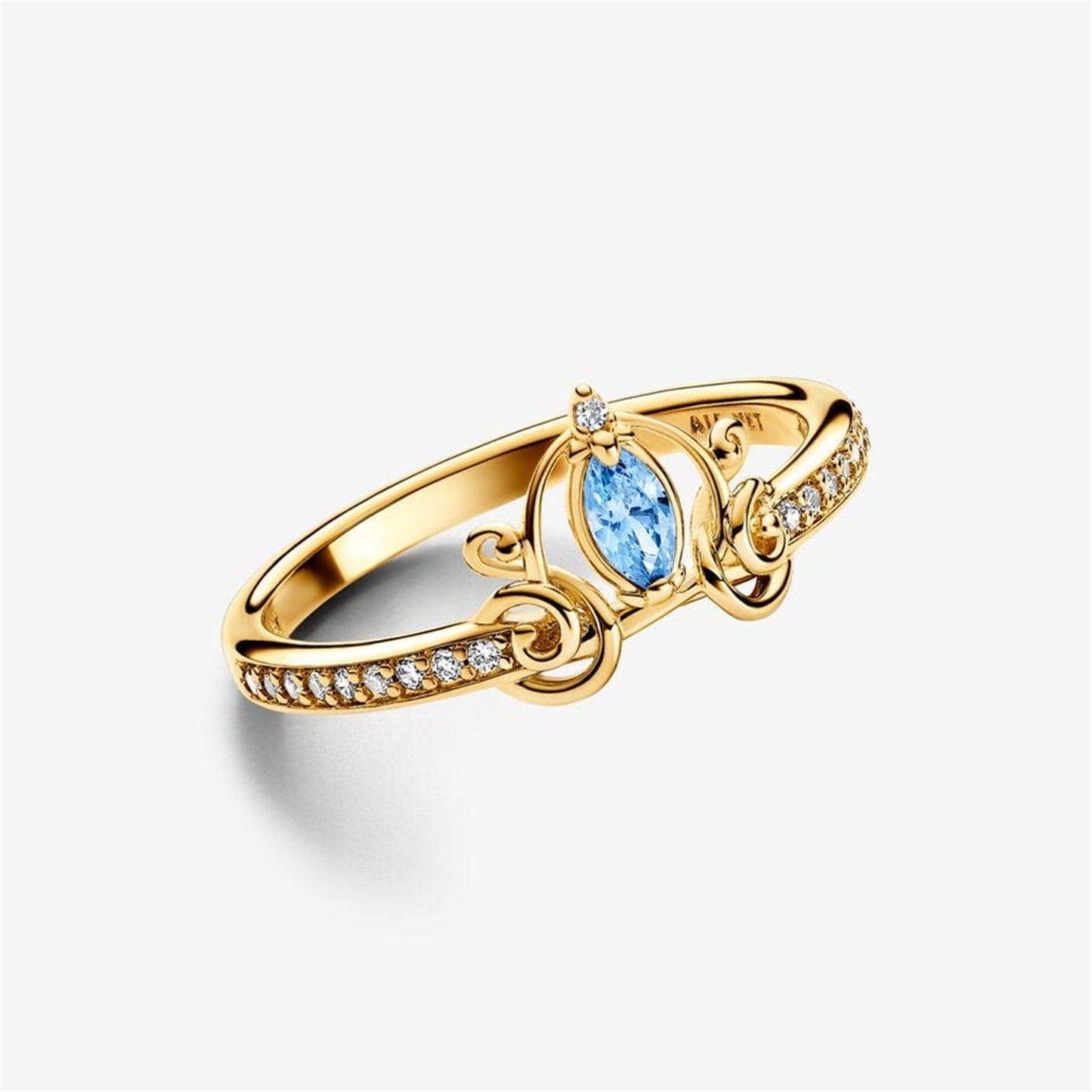 S925 Sterling Silver Cinderella's Carriage Ring