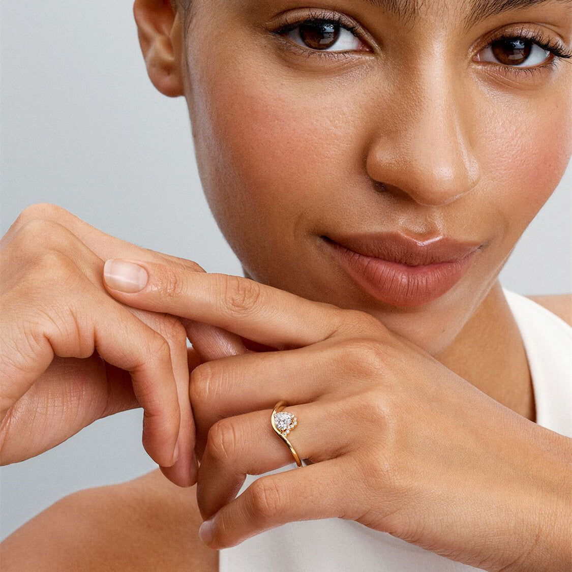 S925 Sterling Silver Wavy Heart Ring