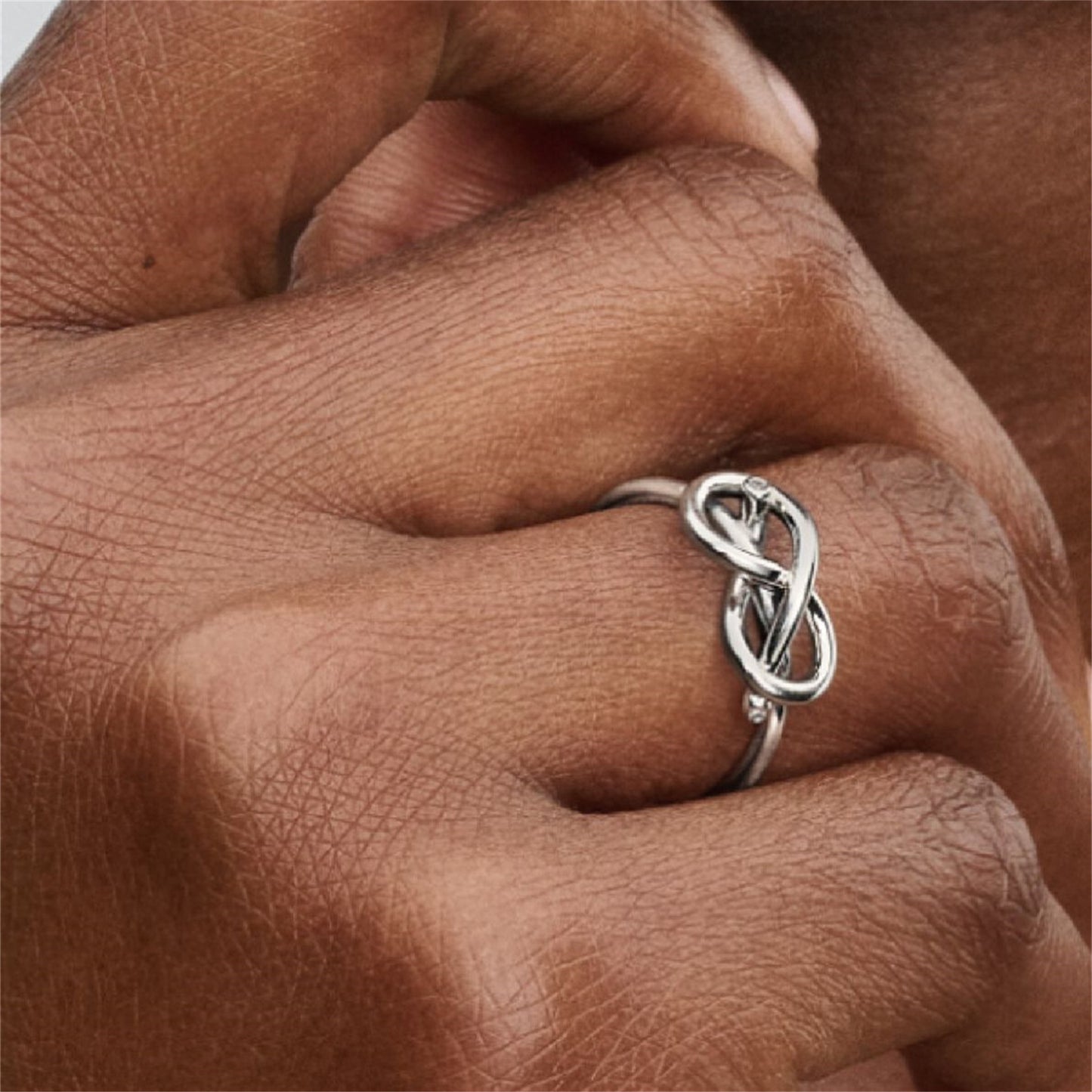 S925 Sterling Silver Infinity Knot Ring