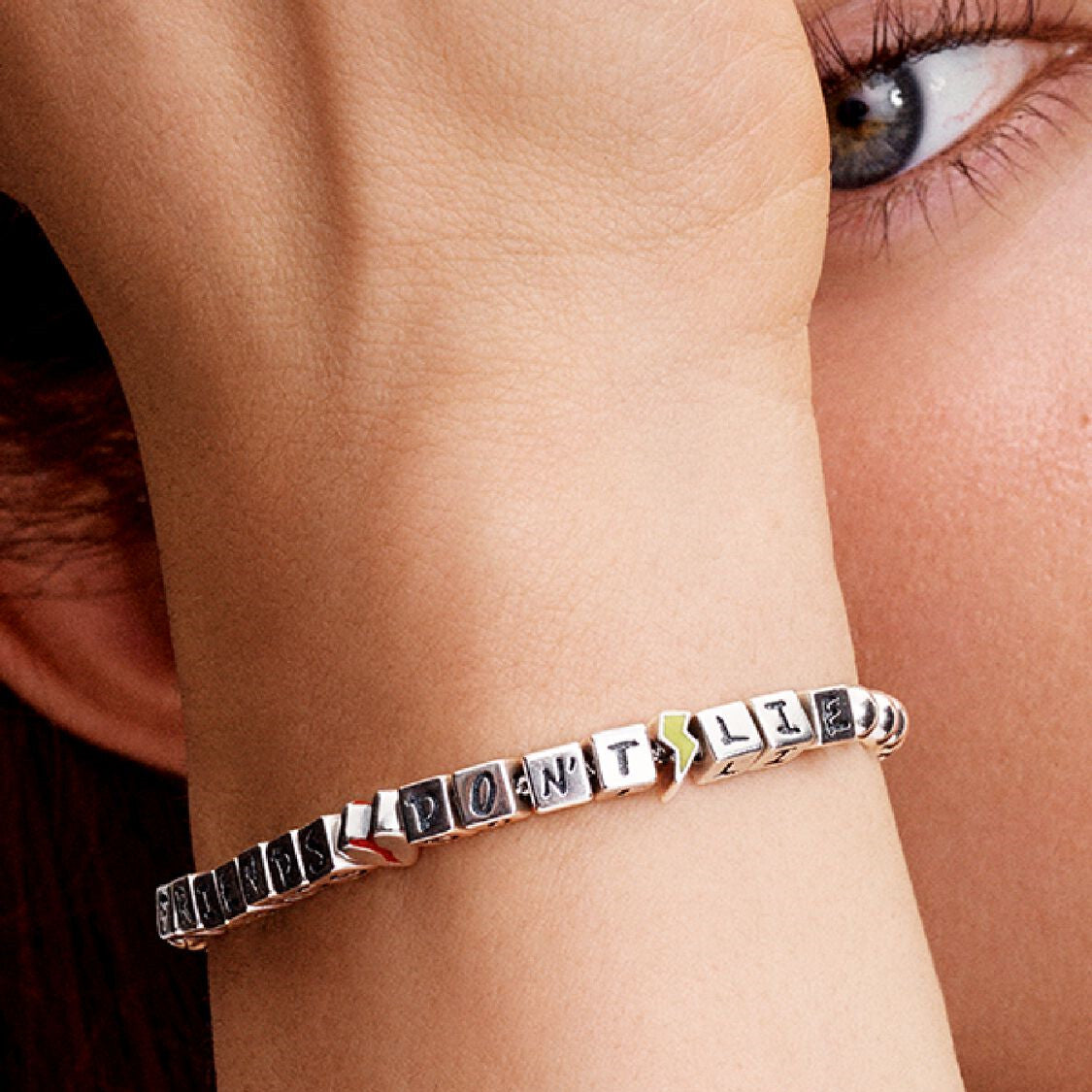 S925 Sterling Silver Stranger Things Friends Don't Lie Bracelet