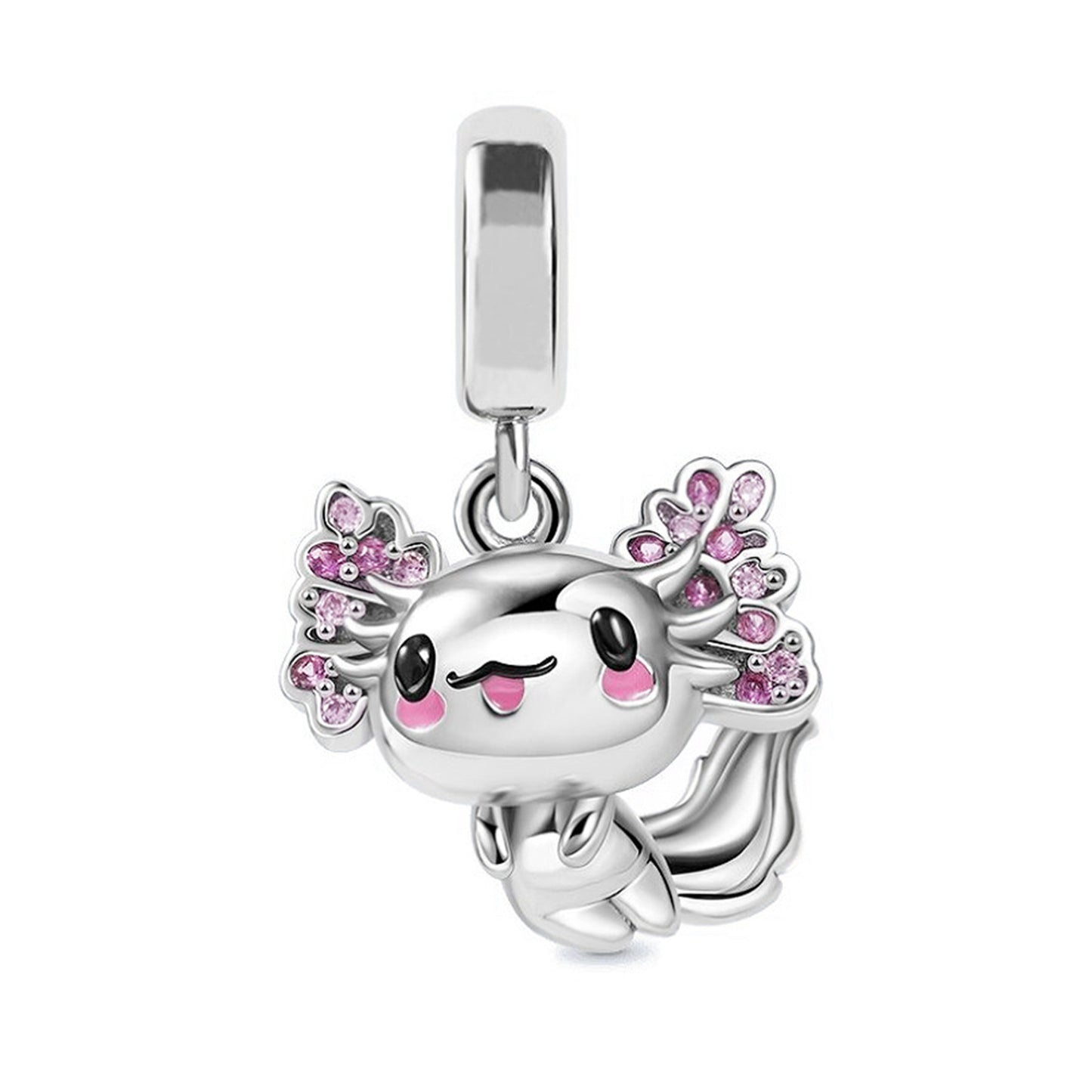 925 Sterling silver Salamander animal Embrace Series Beaded Charm
