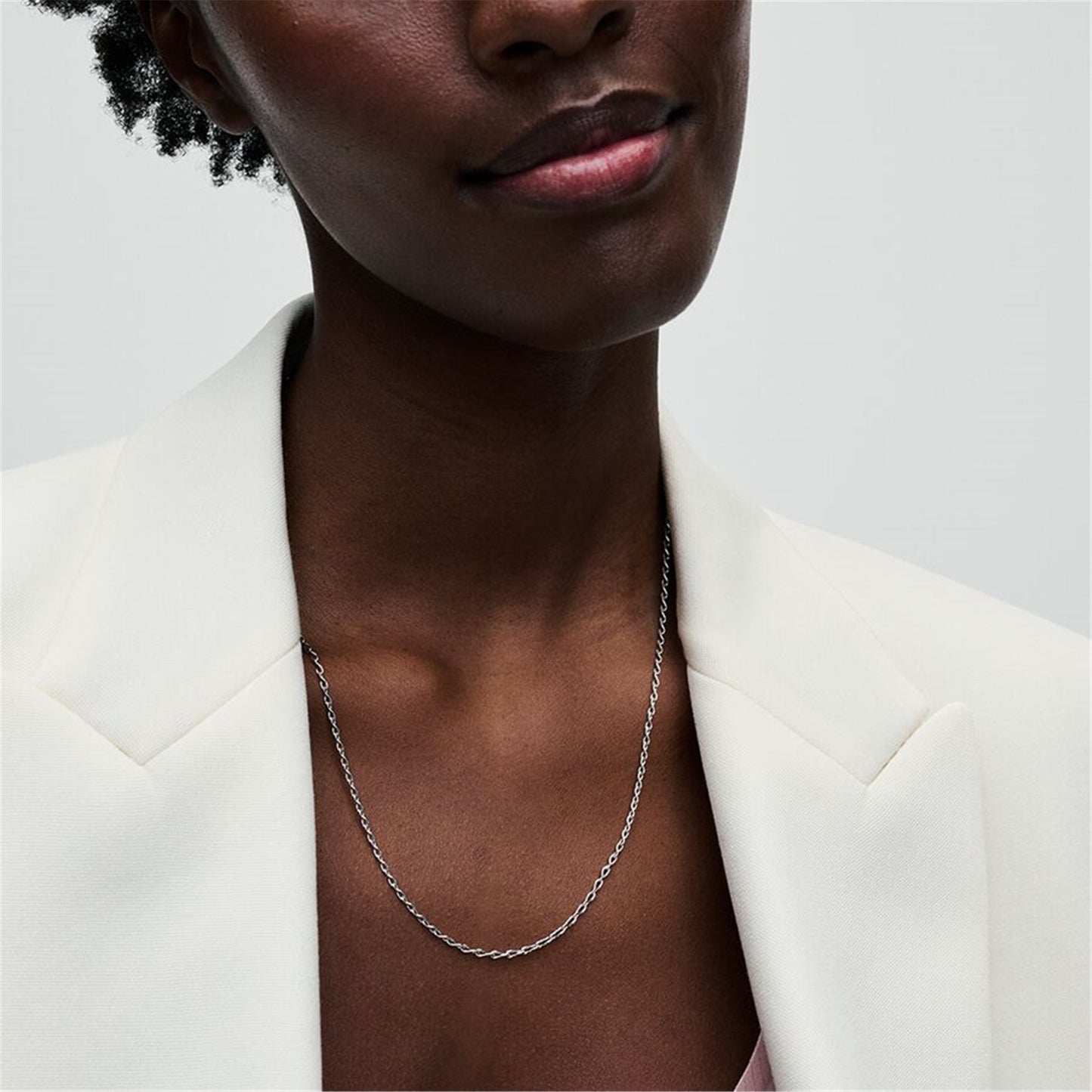 S925 Sterling Silver Infinity Chain Necklace