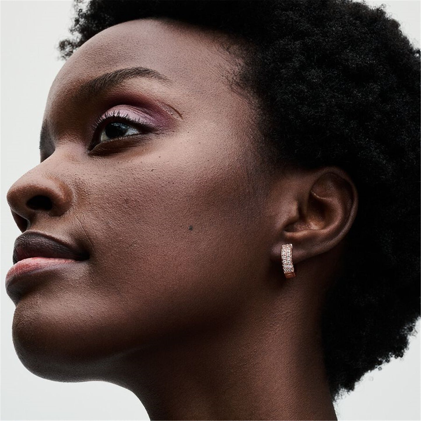 S925 Sterling Silver Timeless Pavé Double-row Hoop Earrings