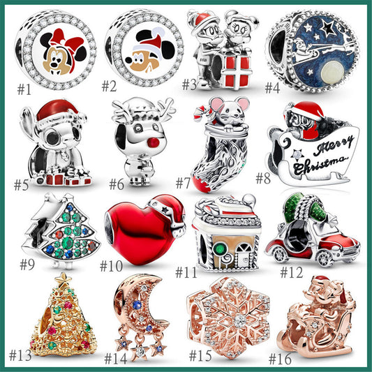Christmas Collection Santa Claus Reindeer Tree Snow Charm
