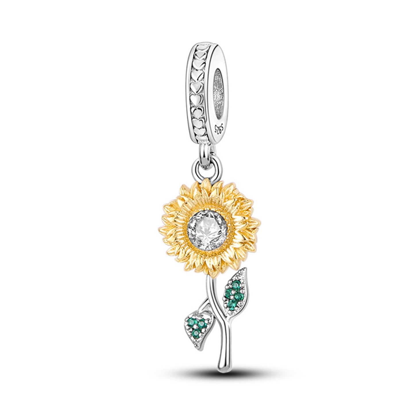 925 Sterling Silver Plant Sunflower Pendant Series Charm