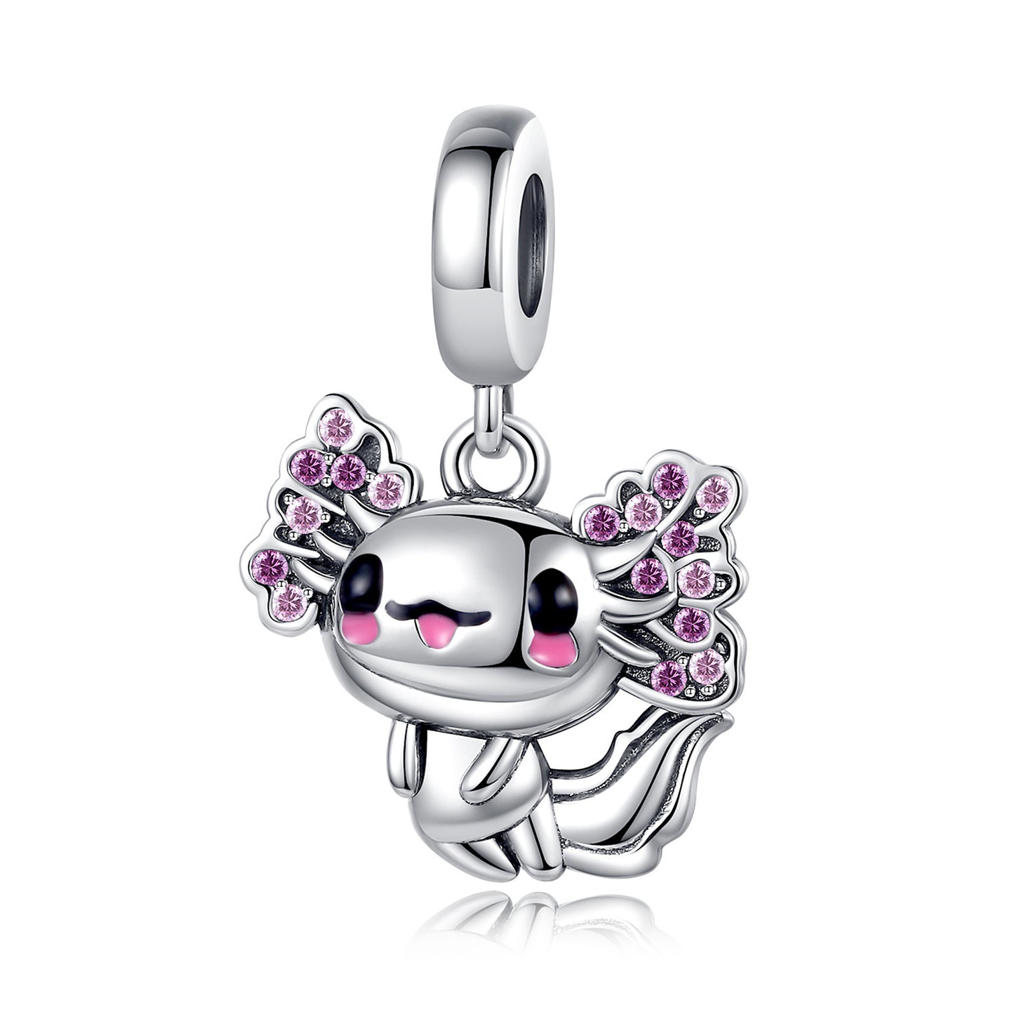 S925 Sterling Silver Cute Animal Fox Pendant Series Charm